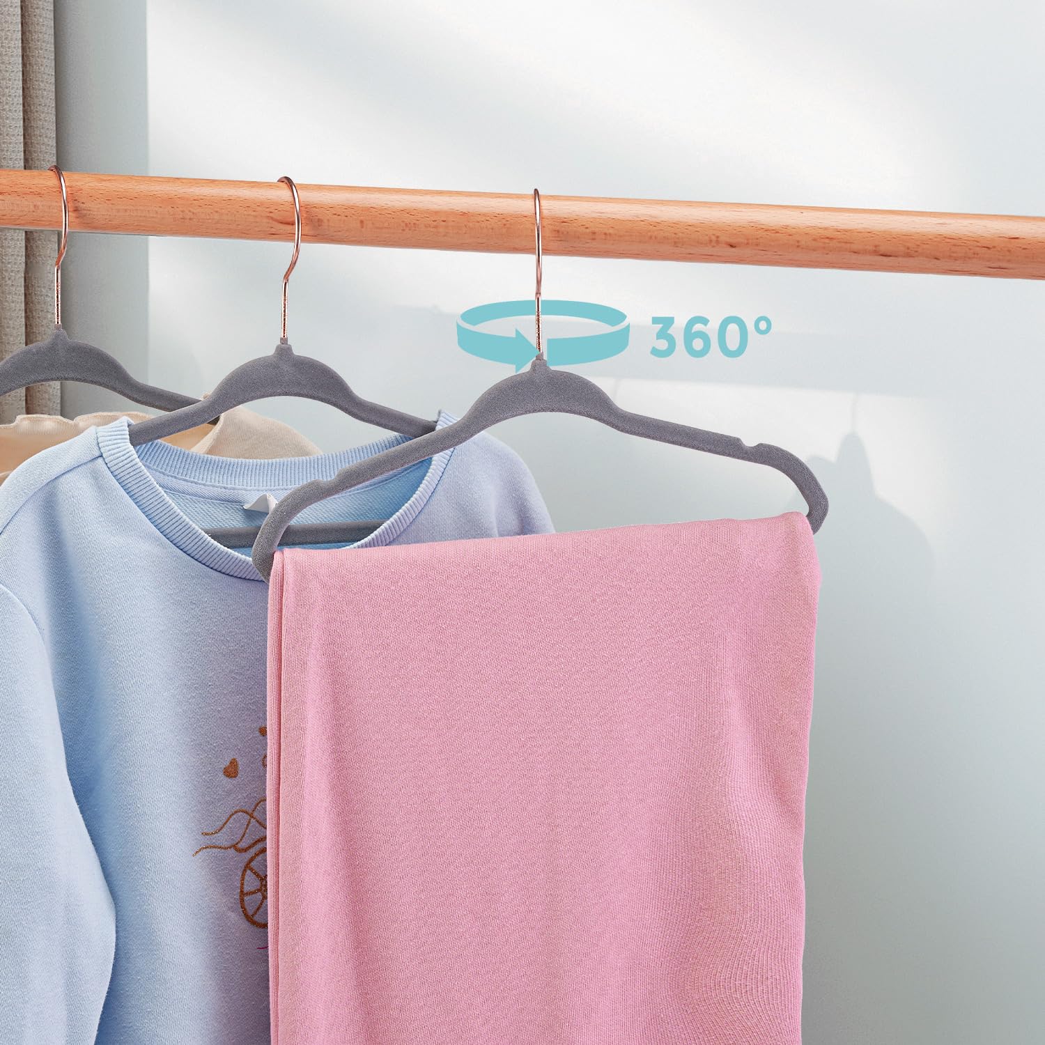 Tonswachic Baby Velvet Hangers 30Pack - 11 Inch Non-Slip Kids Hangers For Clothes - Small Toddler Child Hangers Durable For Ever