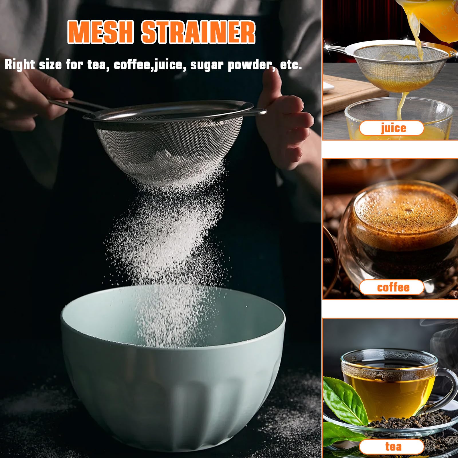 Biscuit Cutter Set,9PCS Stainless Steel Pastry Blender Set with Pastry Cutter,5PCS Biscuit Cutter,Dough Cutter,Baking Mat and Fi