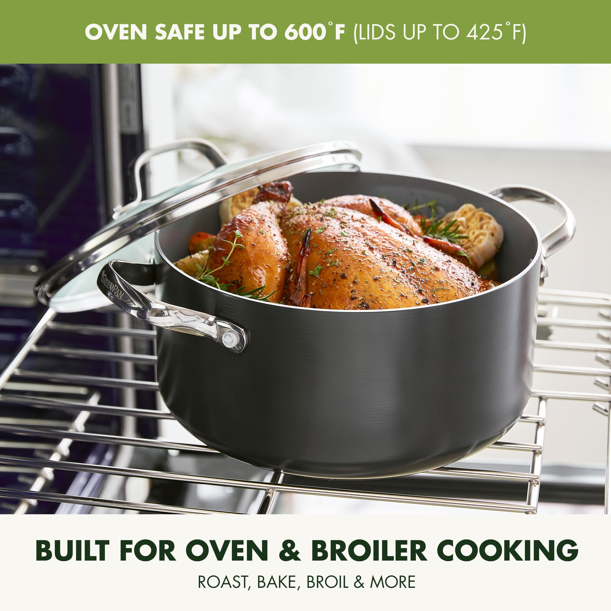 GreenPan Valencia Pro 11-Piece Cookware Set, Hard Anodized, Ceramic Nonstick, PFAS-Free, Gray