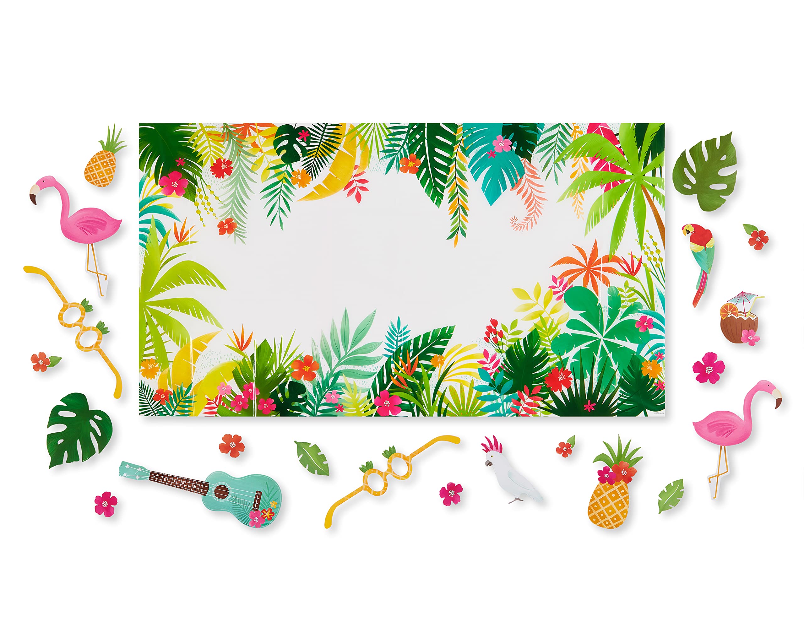 American Greetings Tropical Luau Party Supplies, Photo Booth Props And Backdrop (22-Pieces)