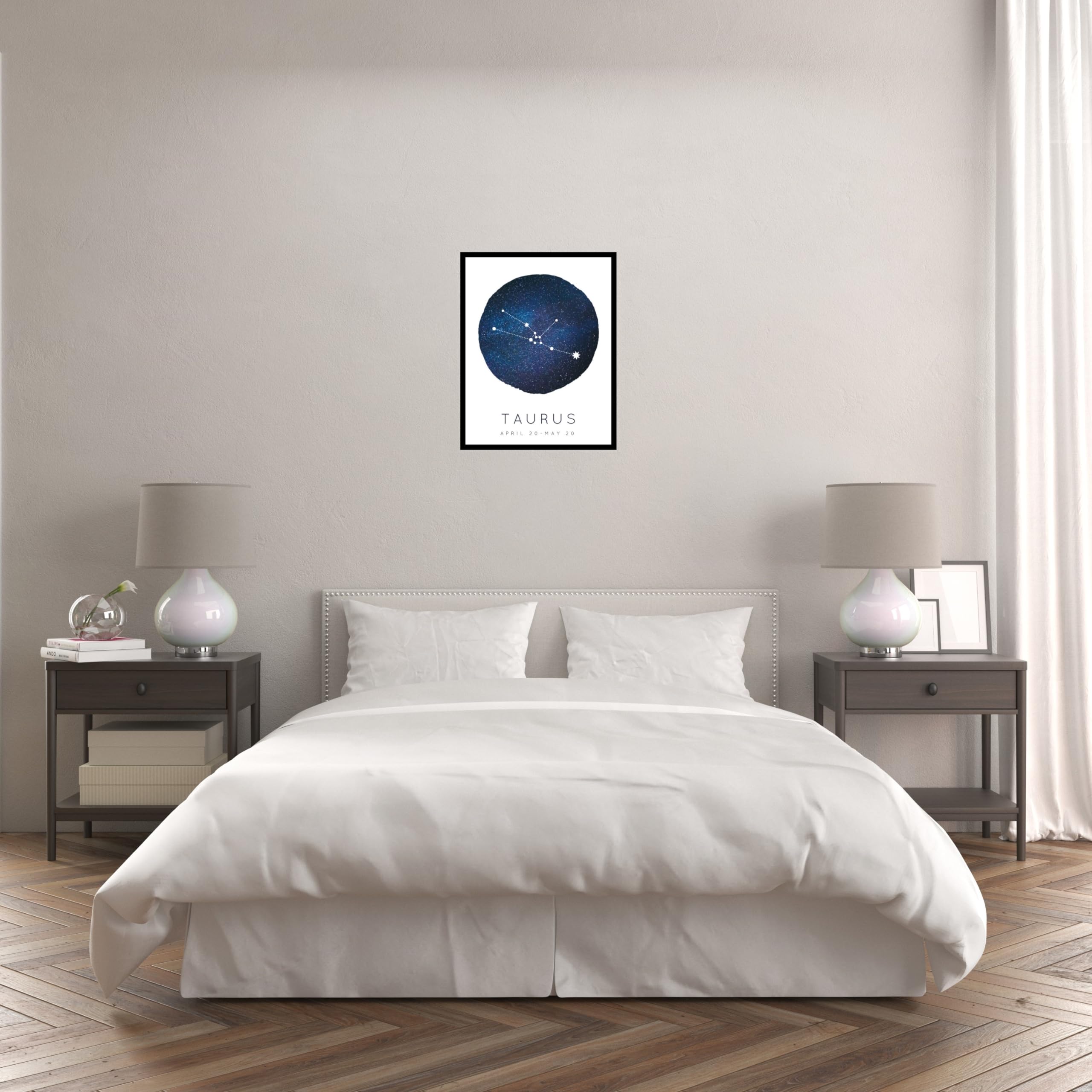 Kindred Sol Collective Taurus Zodiac Constellation Art 14 '' X 11 '' - Minimalist & Dreamy Astrology Print - Perfect For Nursery