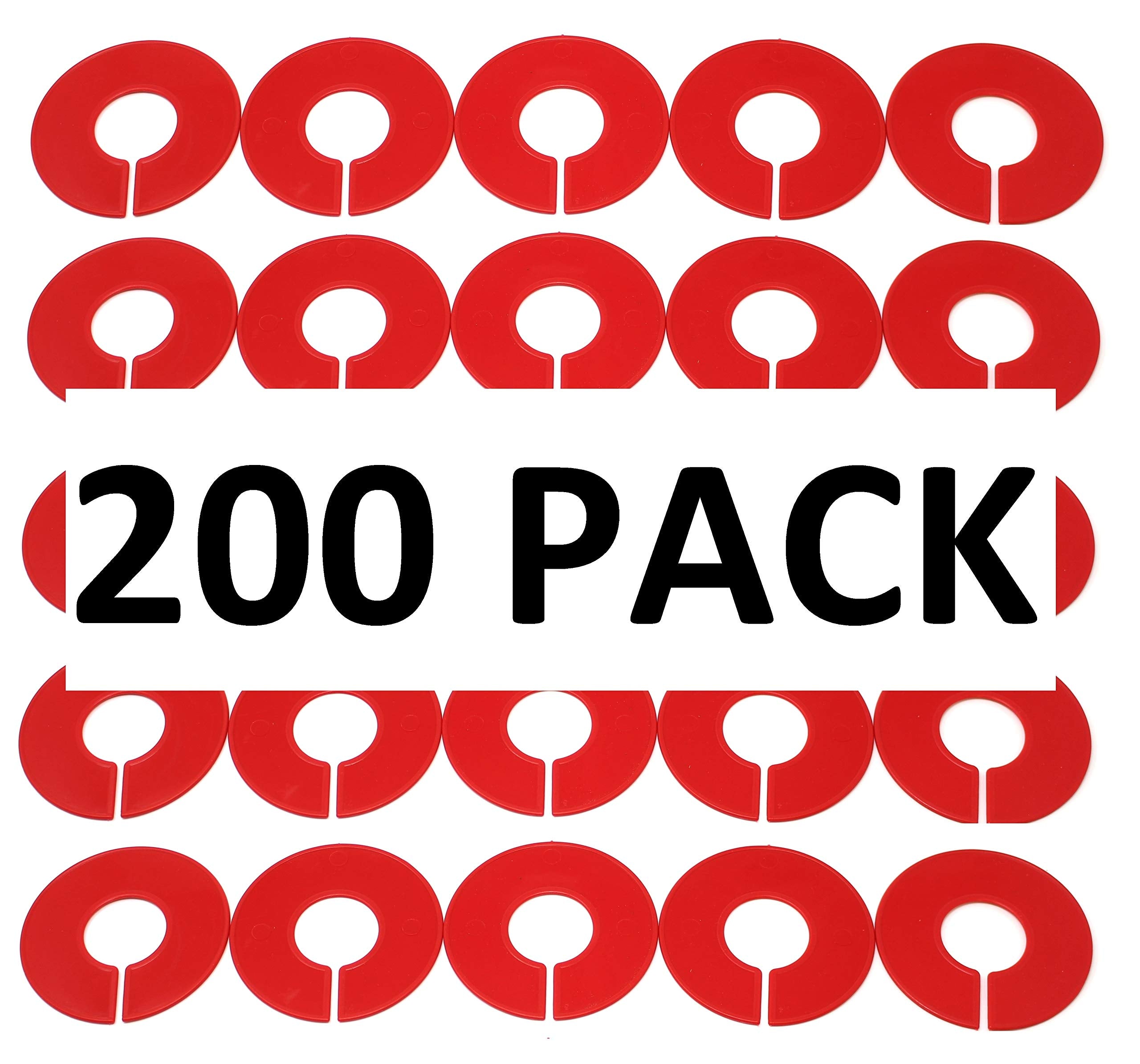 Jsp Manufacturing Red Round Plastic Blank Rack Size Dividers - Multi-Pack (200)