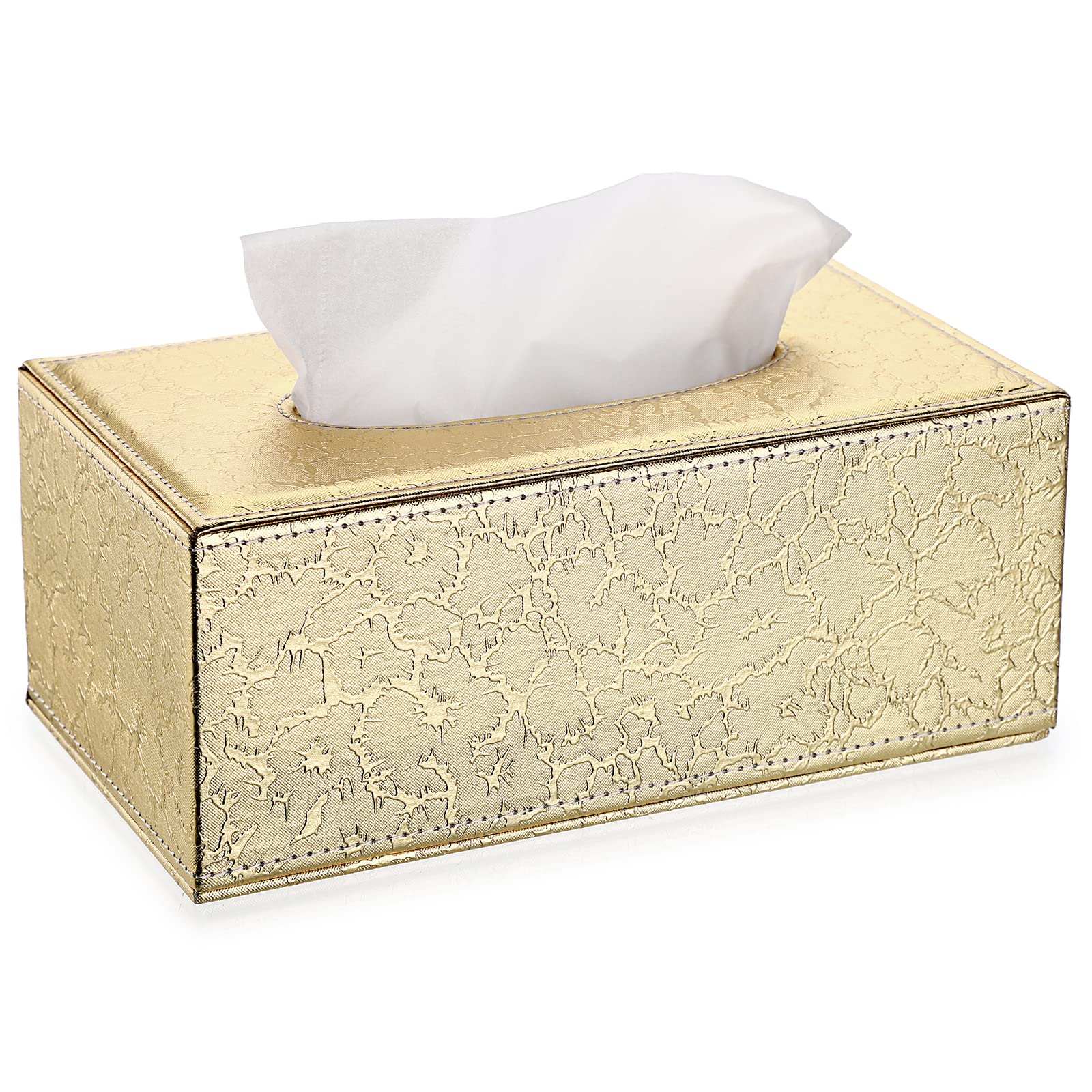 Sumnacon Rectangular Tissue Box Cover - Stylish Tissue Box Holder With Magnetic Bottom, Decorative Tissue Box For Vanity Dresser