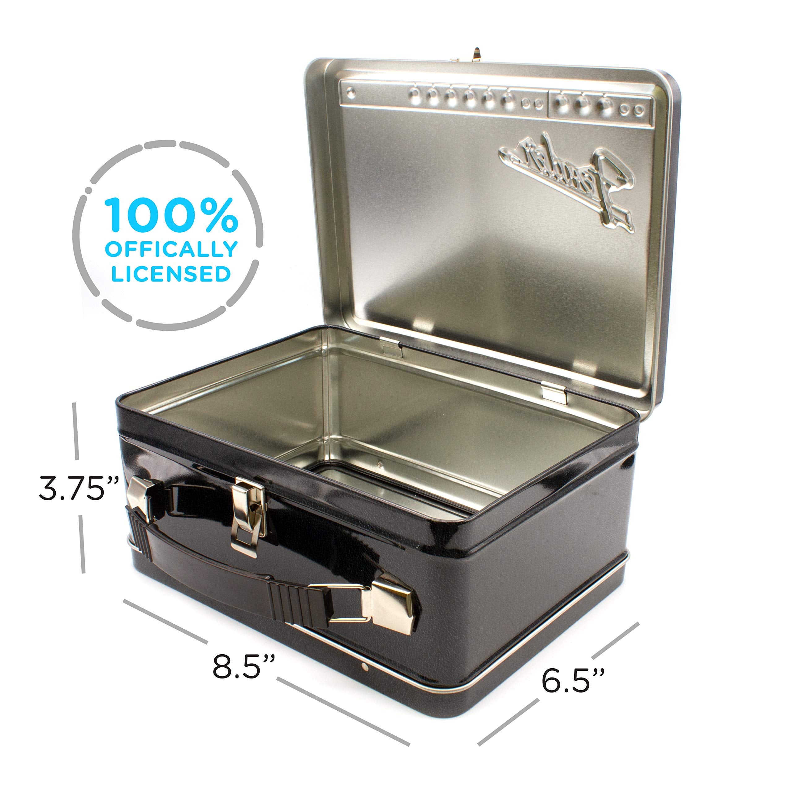 Aquarius Fender Amp Large Fun Box - Sturdy Tin Storage Box With Plastic Handle & Embossed Front Cover - Officially Licensed Fend