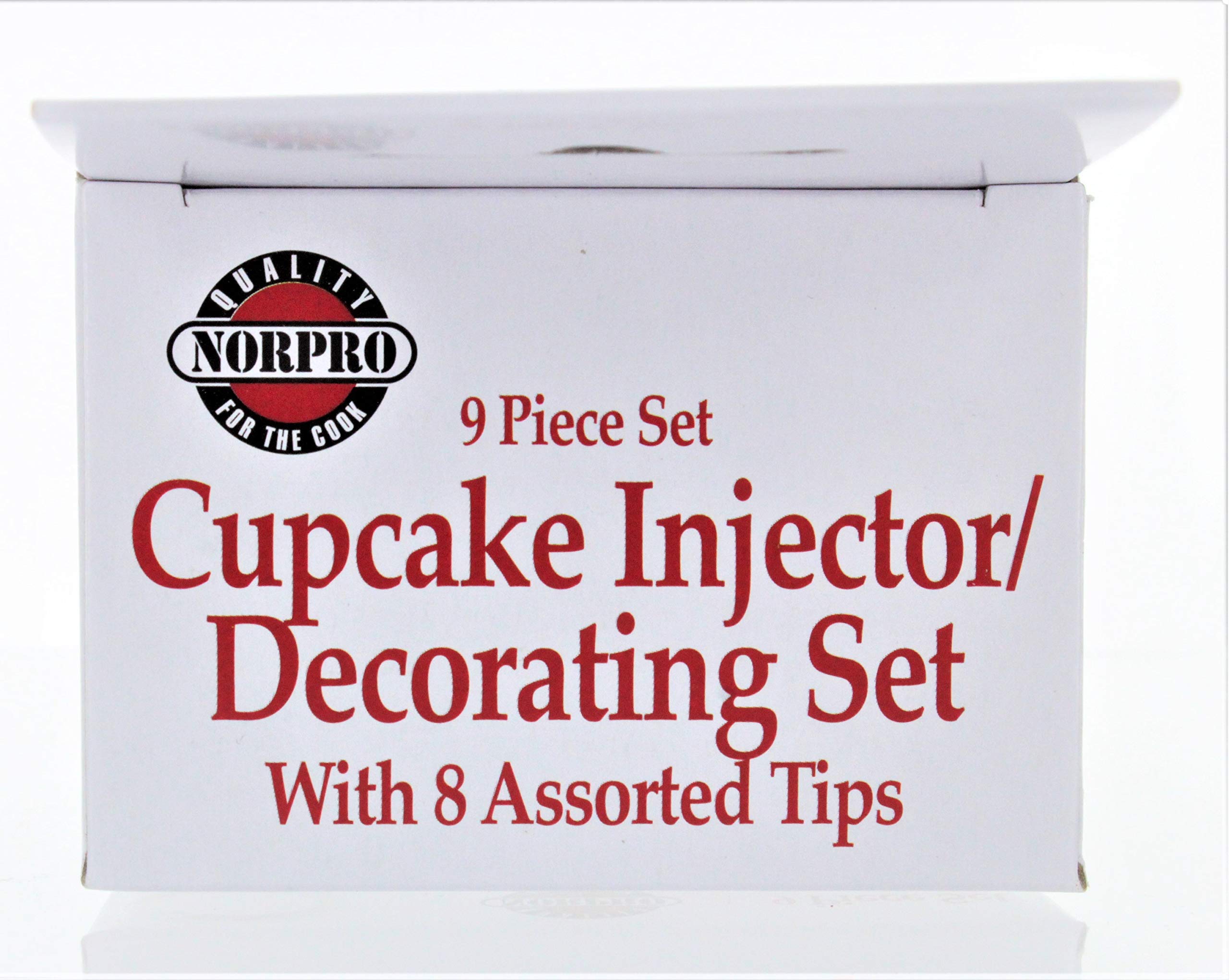 Norpro 3566 9 Piece Cupcake Injector & Decorating Set