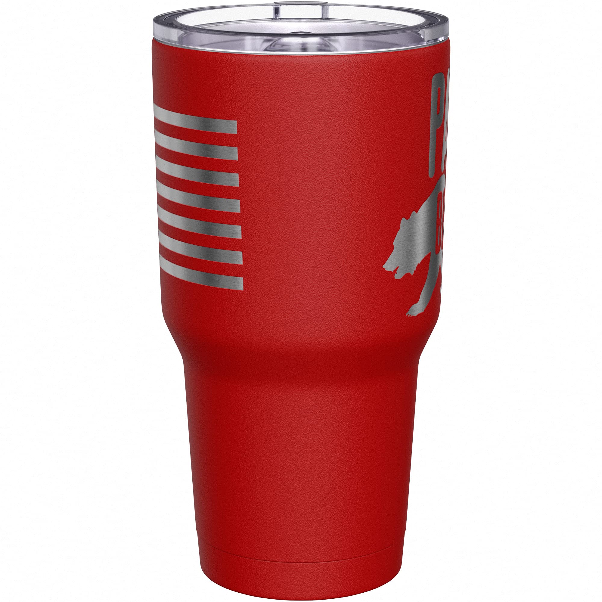 We The People Holsters - Papa Bear - Coffee Tumbler - American Flag Coffee Travel Mug - Engraved Tumbler - Double Insulated Tumbler - 30 oz