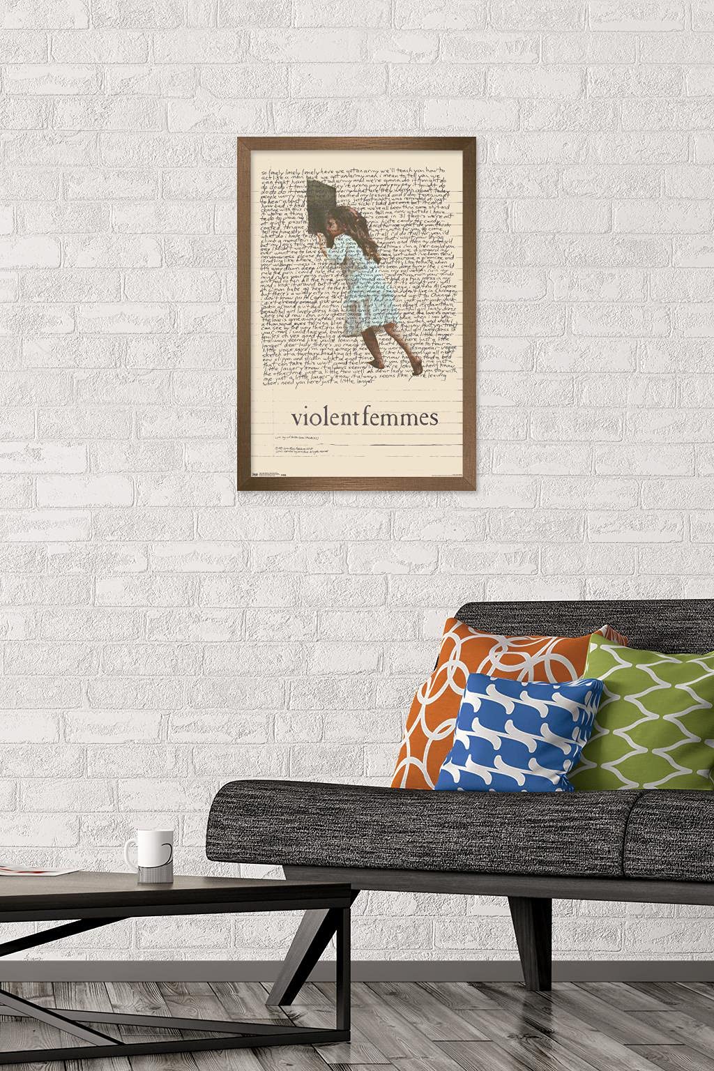 Trends International Violent Femmes - Lyric Girl Tea Towel Wall Poster, 14.725'' X 22.375'', Bronze Framed Version