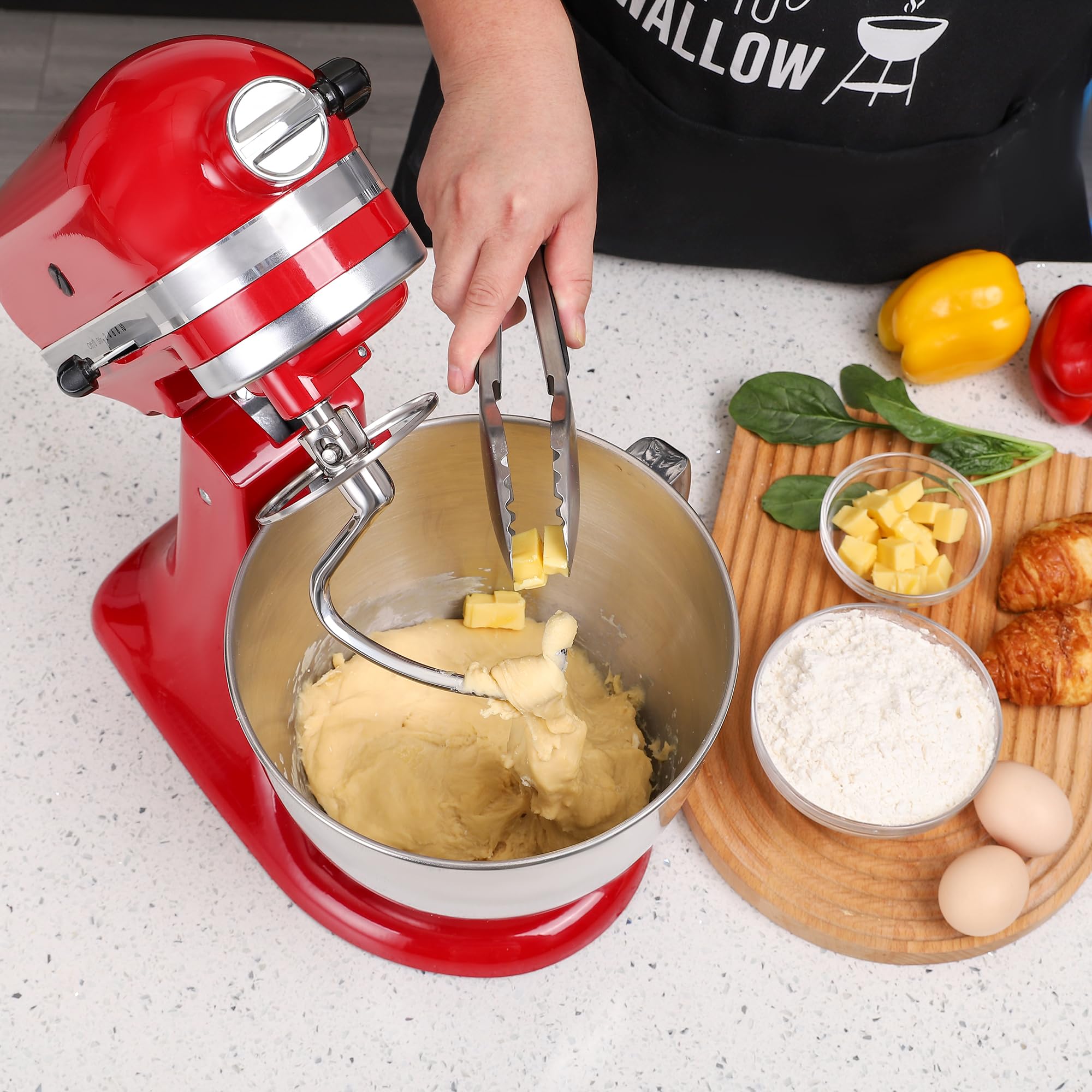 Rafbar Stainless Steel Dough Hook For Kitchenaid 4.5-5 Quart Tilt-Head Stand Mixer, Versatile, Spiral Design, Corrosion Resistan