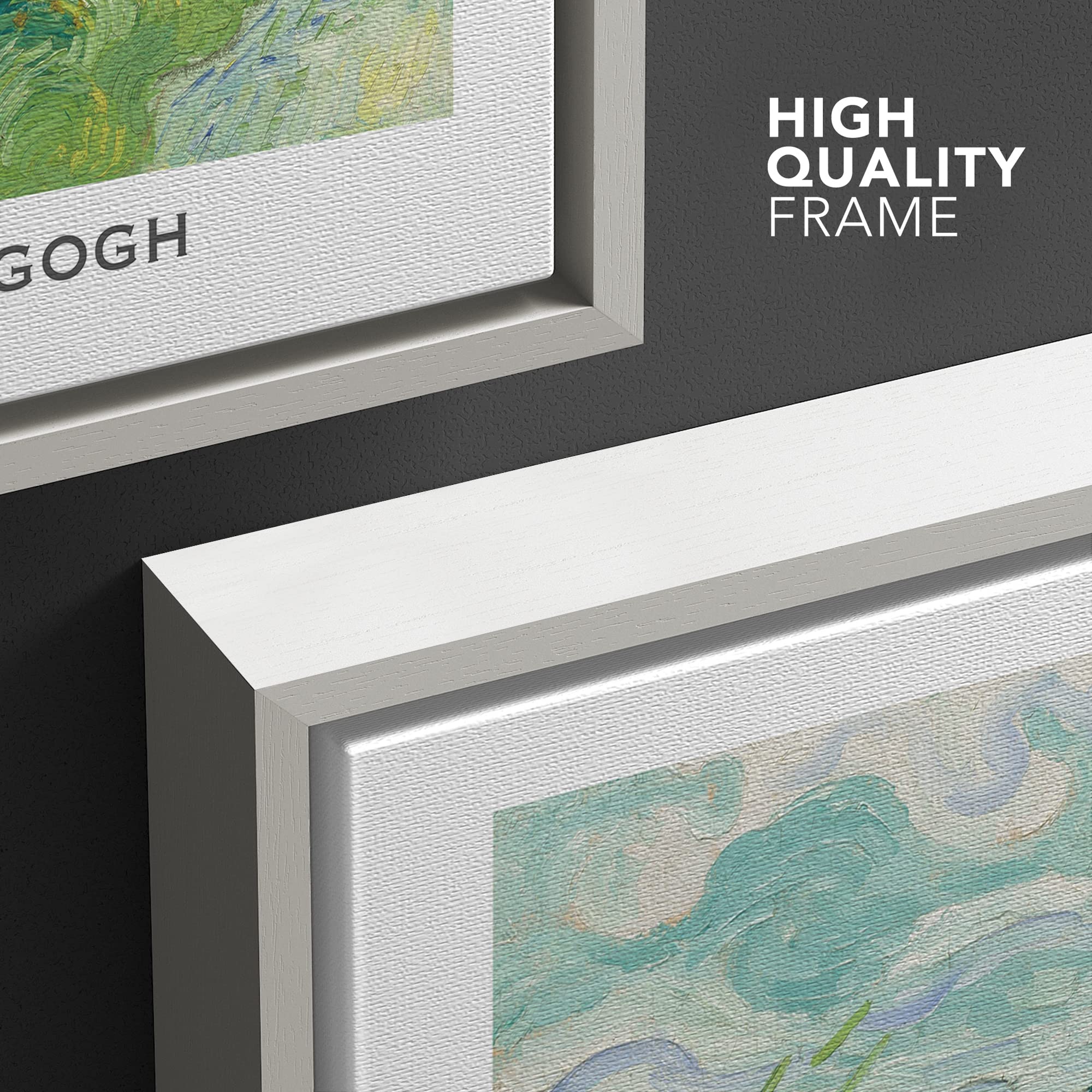 Wall26 Framed Canvas Print Wall Art Green Wheat Fields By Vincent Van Gogh Nature Historic Illustrations Impressionism Fine Art