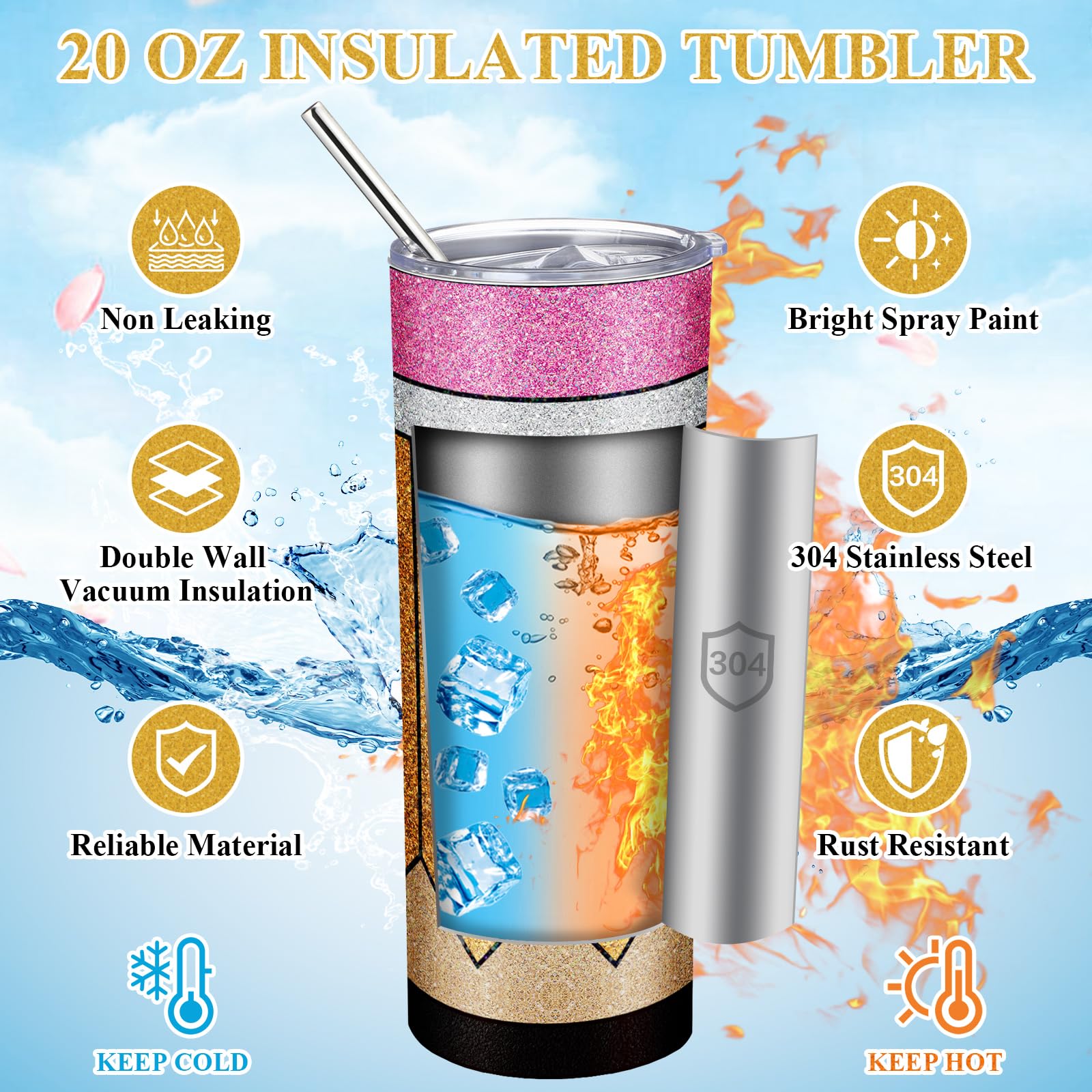 Singhoow 10 Pcs Skinny Tumblers Back To School Teacher Gifts Set 20 Oz Stainless Steel Tumblers With Lids And Straws Teacher App