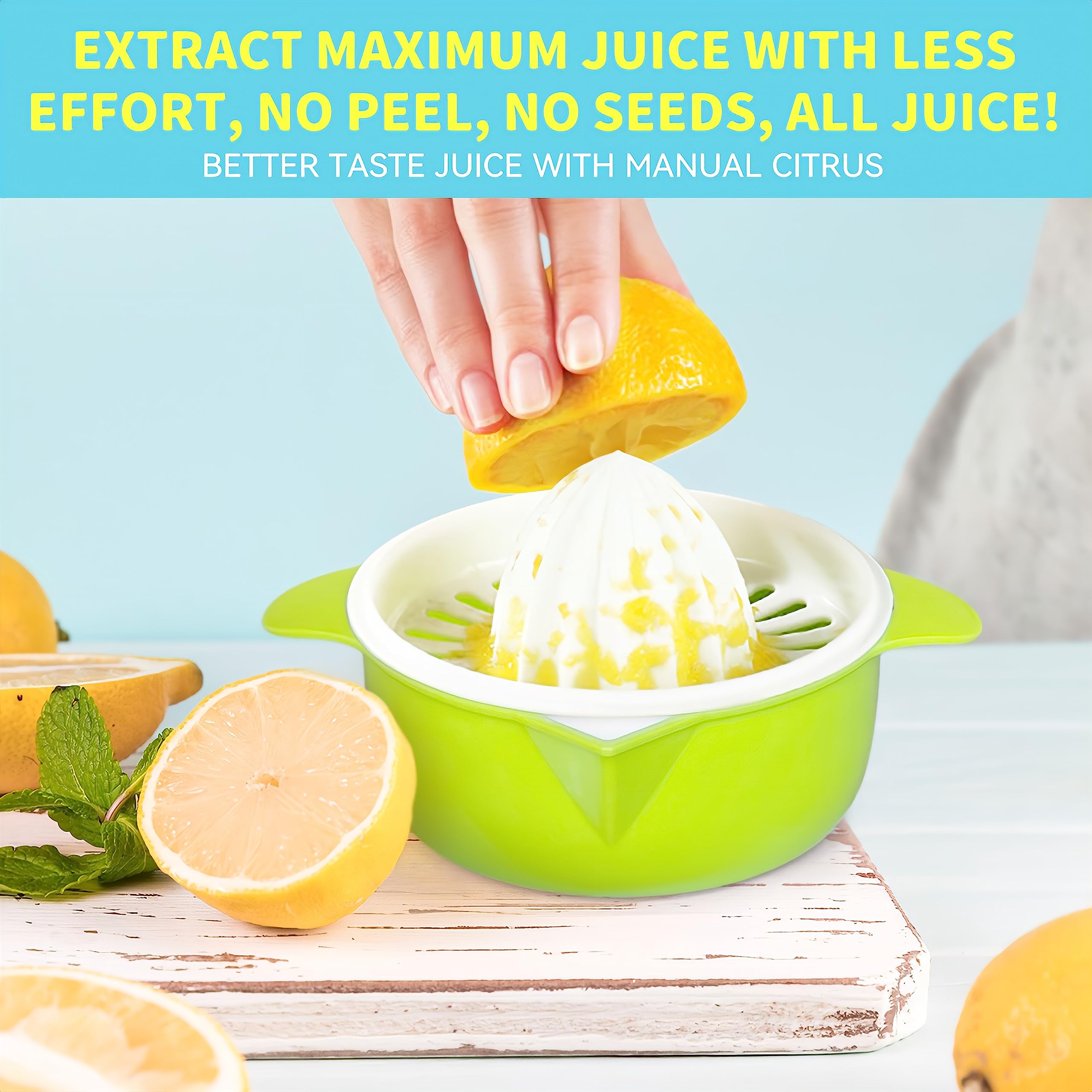Citrus Juicer, Lemon Squeezer Orange Fruit Manual Hand Juicers With Pouring Spout, 250Ml