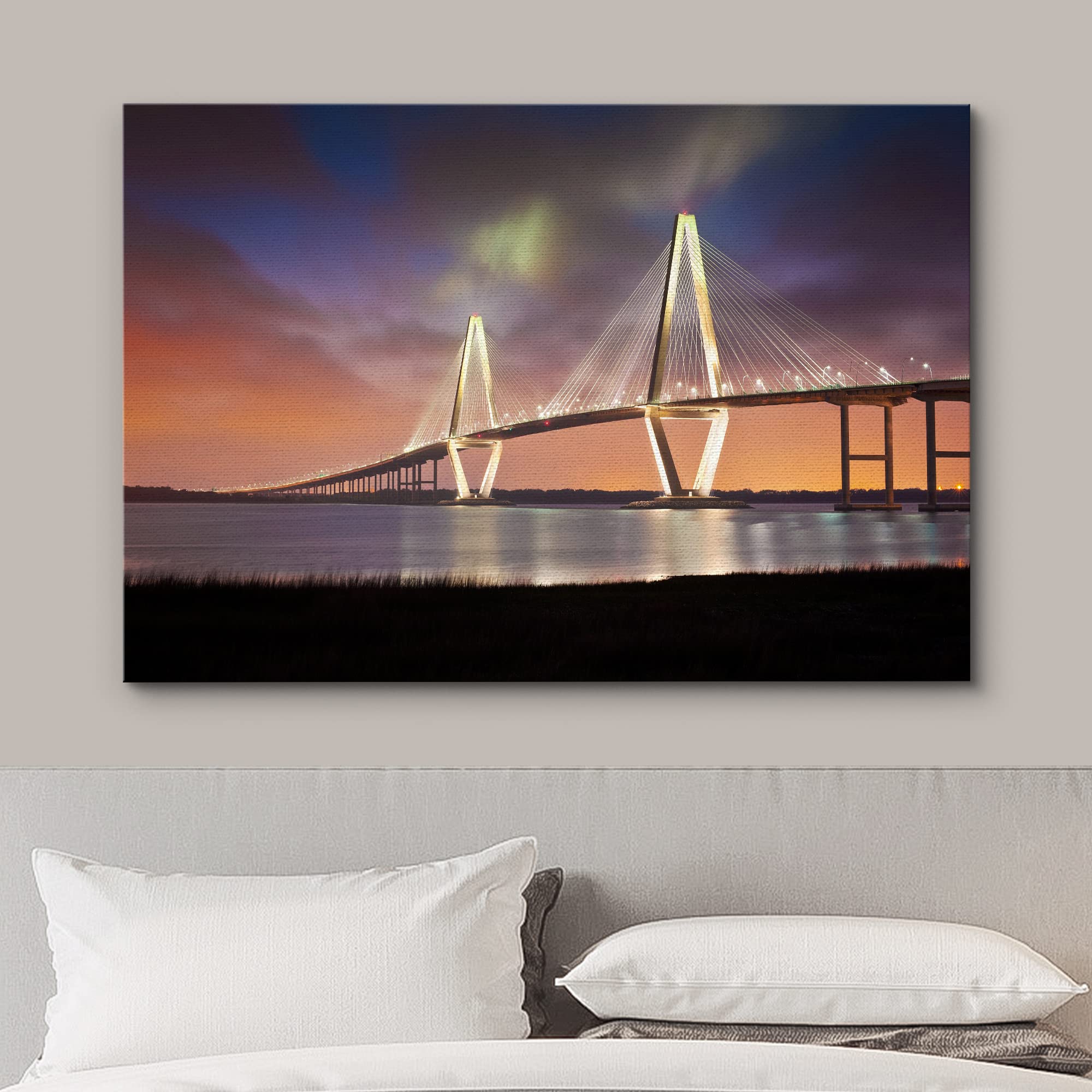Wall26 Arthur Ravenel Jr Cooper River Bridge Charleston South Carolina - Canvas Art Wall Art - 24'' X 36''