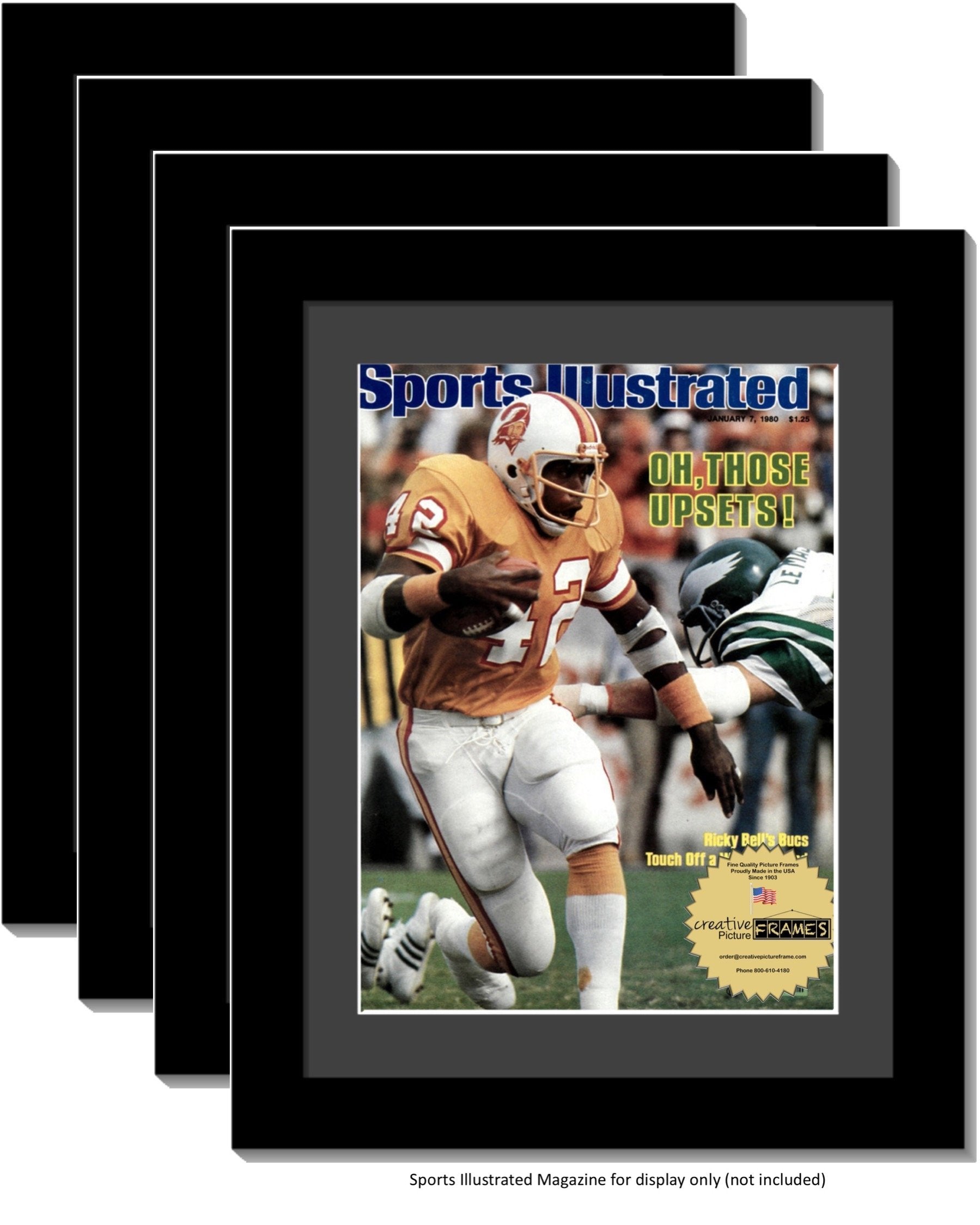 CreativePF [4pk1114bk-b] Collectors Edition Sports Illustrated Frame, Displays 1981-1990 Magazines Measuring 8 by 10 3/4-inches 