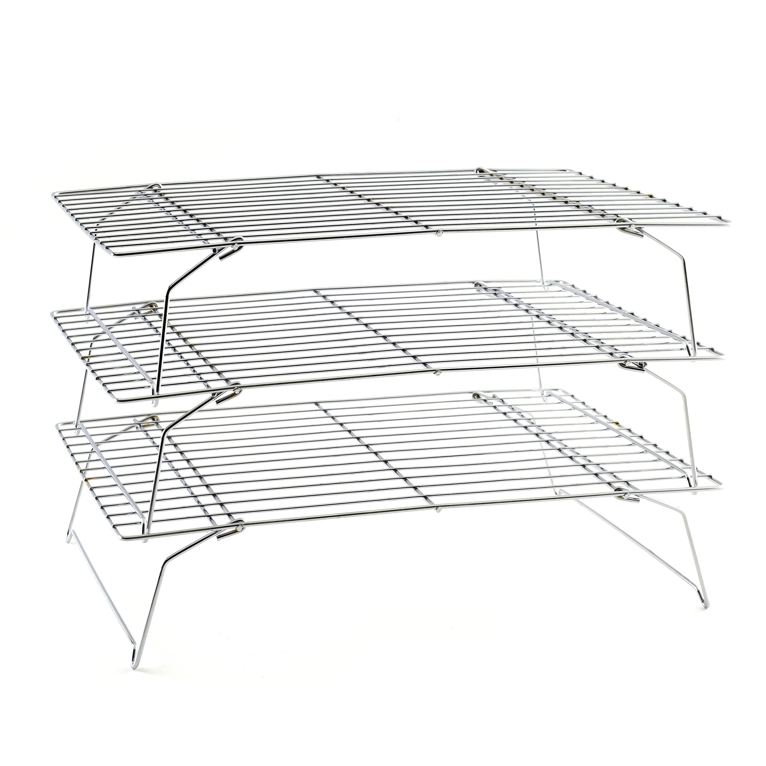 Norpro 3-Tier Stackable Cooling Rack Set, Steel, 12.5 x 18/32cm x 45.5cm, As Shown, Model 3588