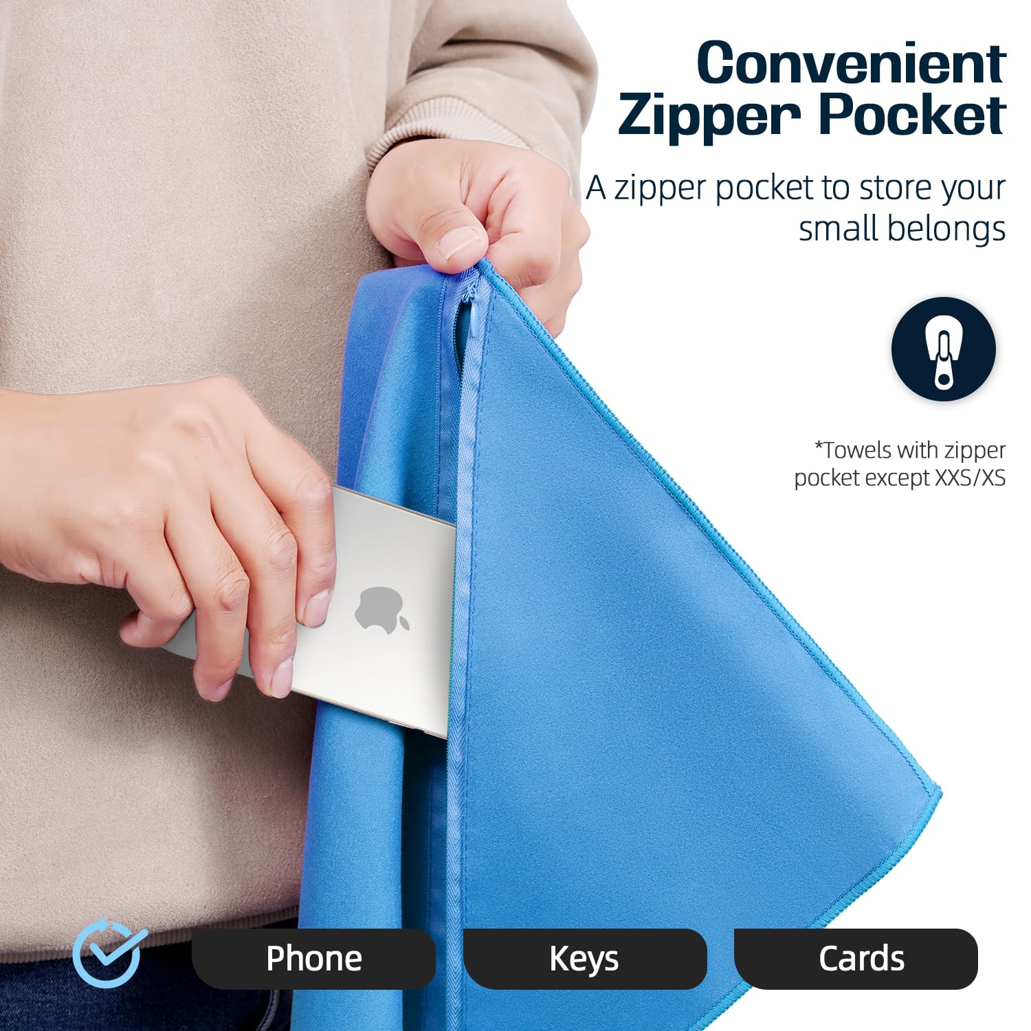 Bagail Camping Towel With Eva Case, Compact & Ultra Soft Microfiber Travel Towel - Super Absorbent & Lightweight Quick Dry Towel