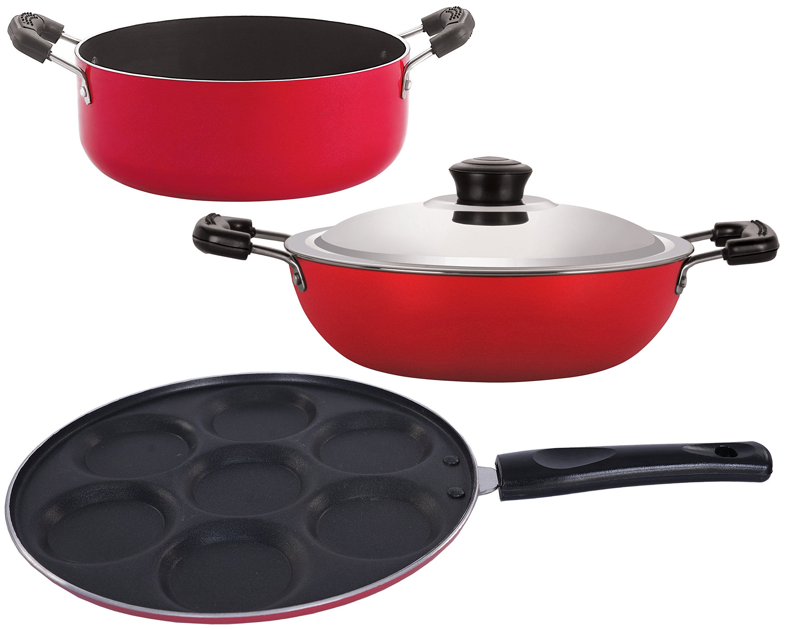 Nirlon Bpa Free 3 Piece NonStick Aluminium Kitchenware Combo Gift Set