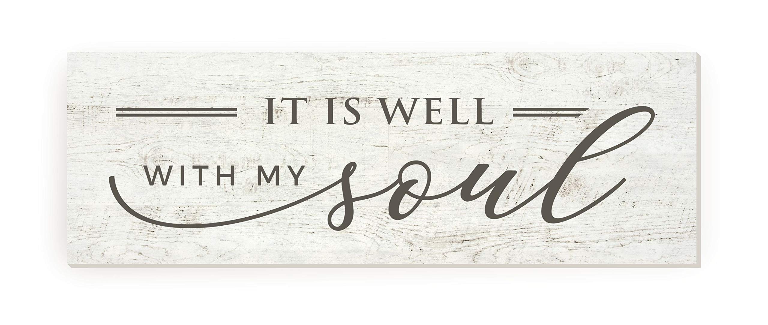 It Is Well With My Soul Rustic Framed Wood Farmhouse Wall Sign 6x18 (Unframed)