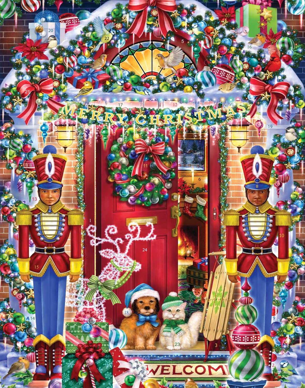 Christmas Doorway Advent Calendar (Countdown to Christmas) by Vermont Christmas Company with Twas the Night Before Christmas P