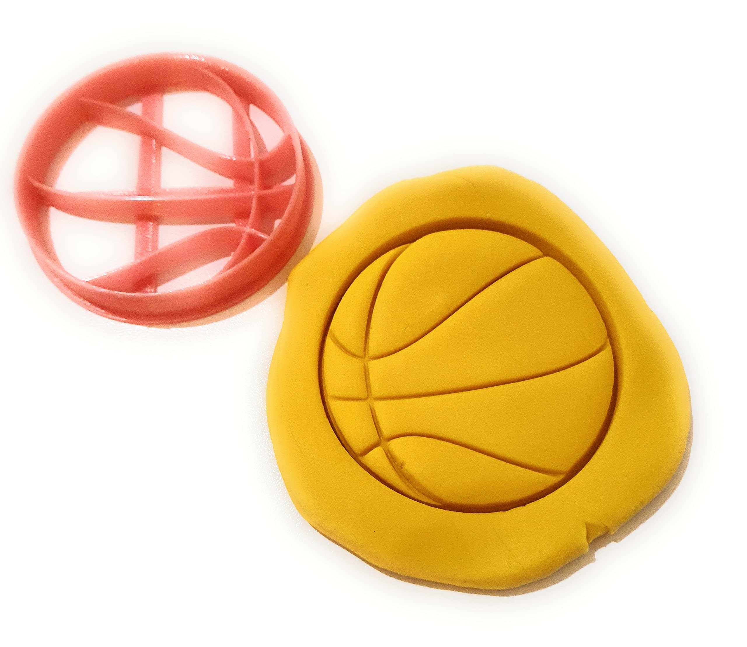 T3D Cookie Cutters Basketball Ball Cookie Cutter, Suitable For Cakes Biscuit And Fondant Cookie Mold For Homemade Treats 3.54Inc