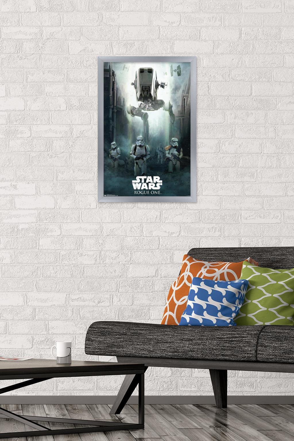 Trends International Star Wars: Rogue One - Siege Wall Poster, 14.725'' X 22.375'', Silver Framed Version