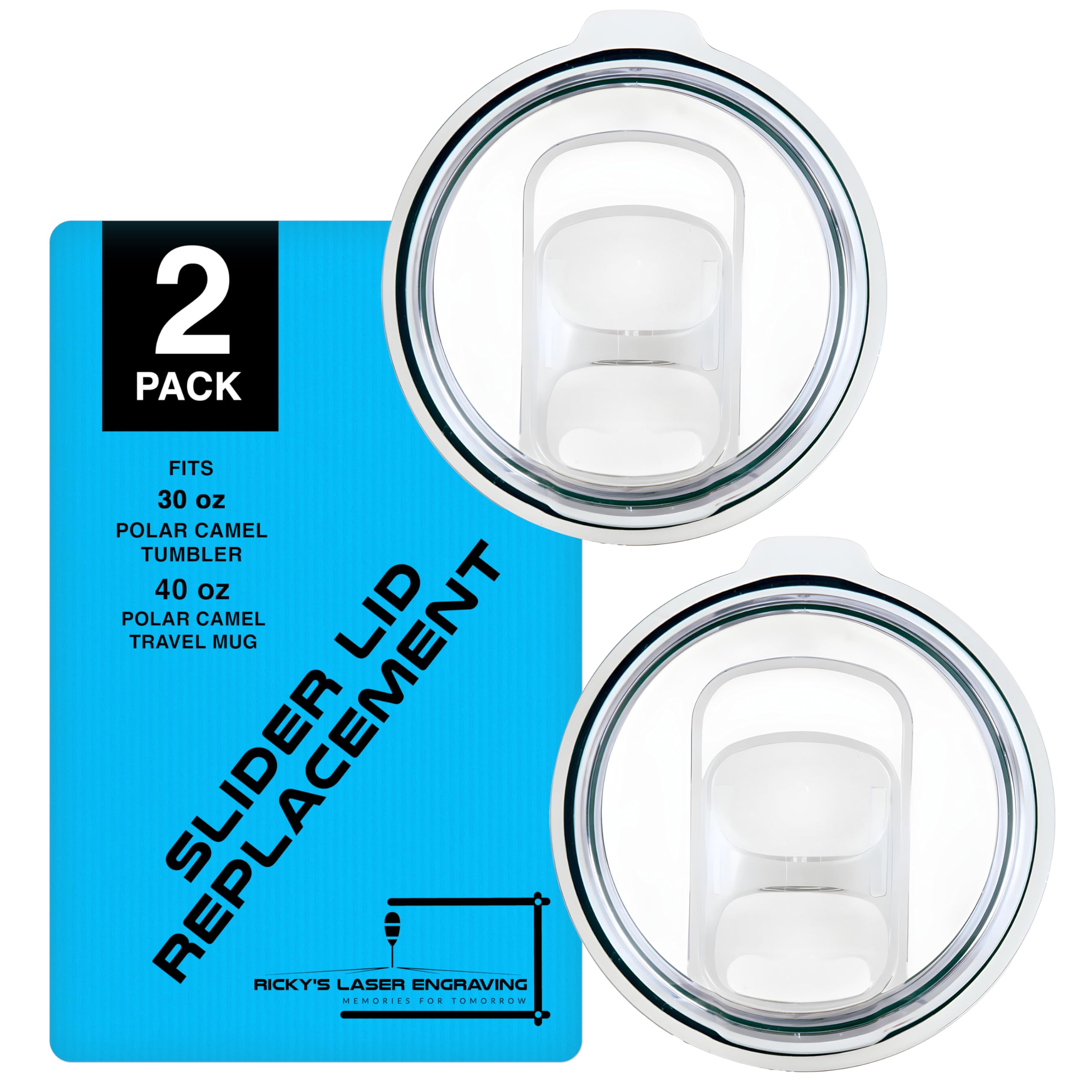 Polar Camel Replacement Lid (30 Oz, Slider Lid (2-Pack))