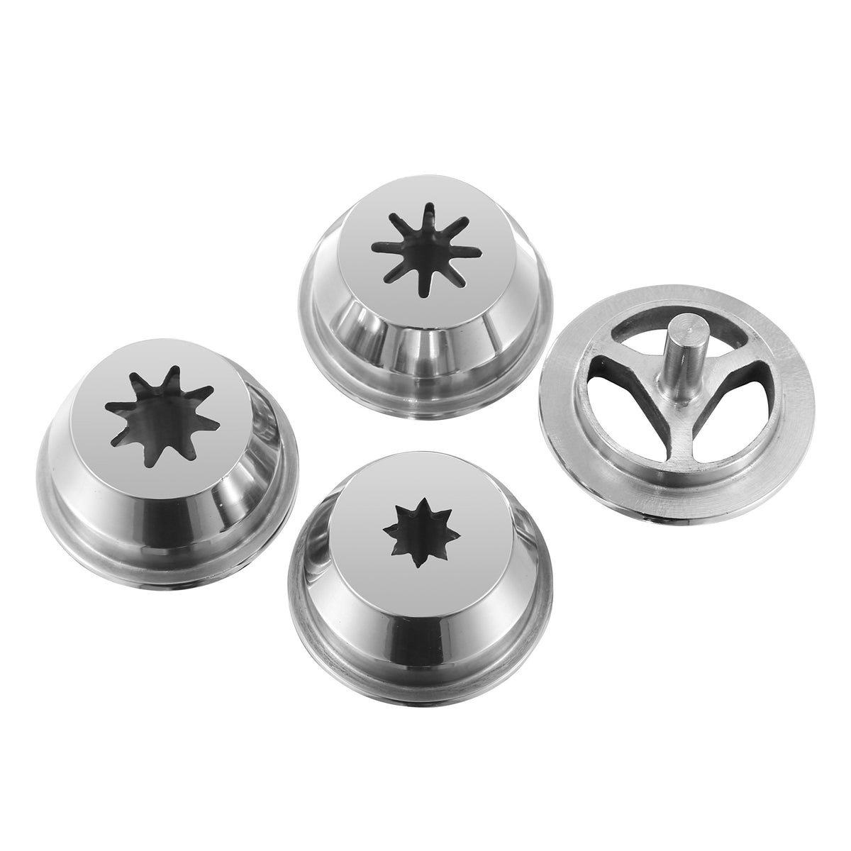 Wutfly 3 Sizes Stainless Steel Hollow Churro Nozzles Attachment For Spanish Churro Maker Machines