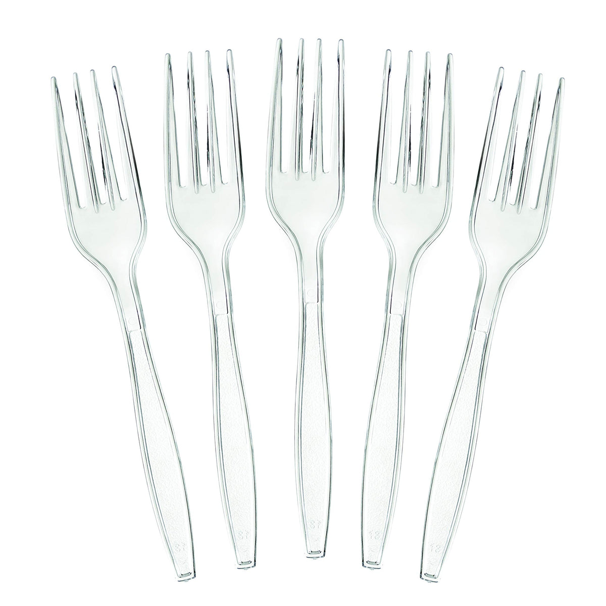 Plasticpro Disposable Clear Plastic Forks Heavyweight Utensils Pack Of 200 Count
