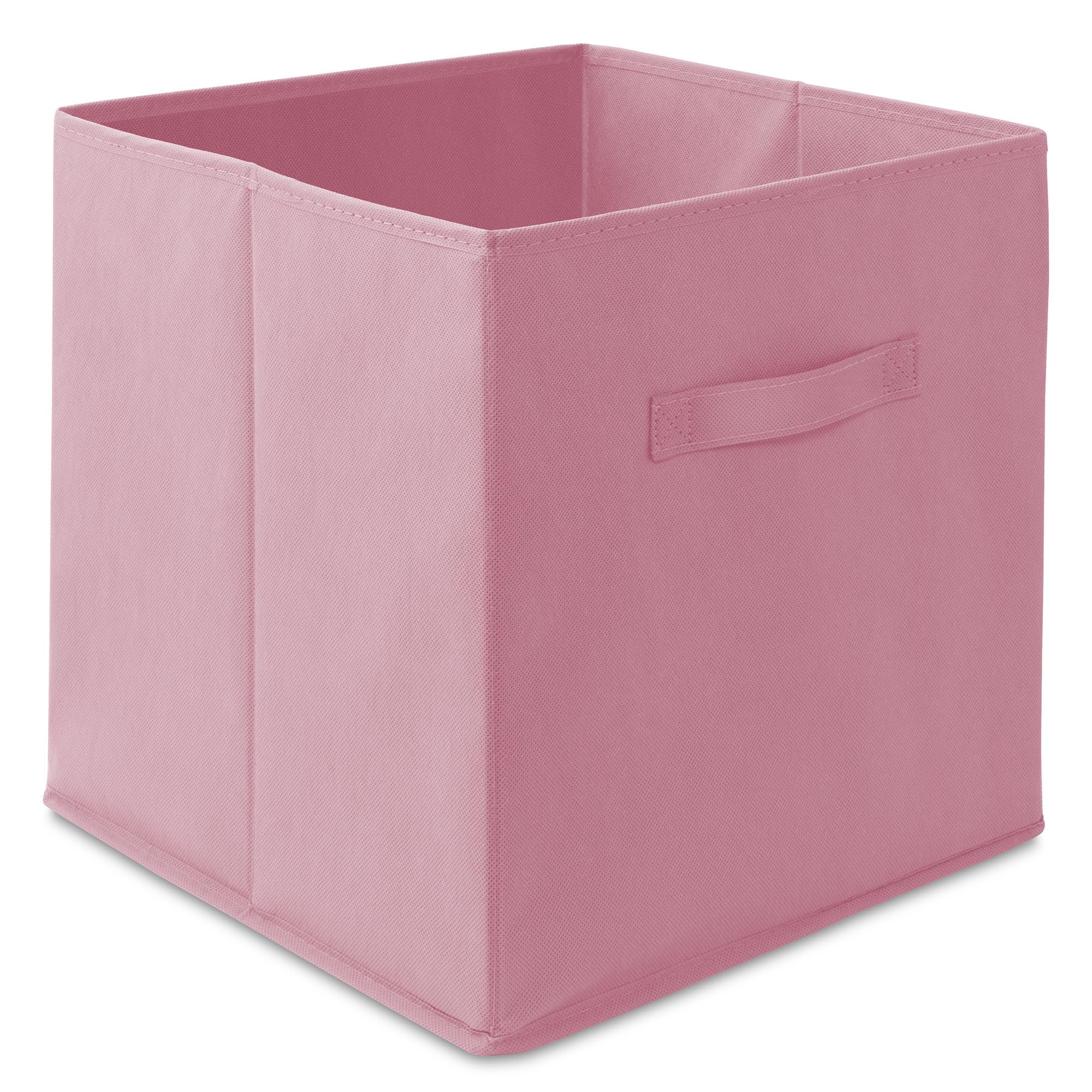 Casafield Set Of 6 Collapsible Fabric Cube Storage Bins, Light Pink - 13'' Foldable Cloth Baskets For Shelves, Cubby Organizers
