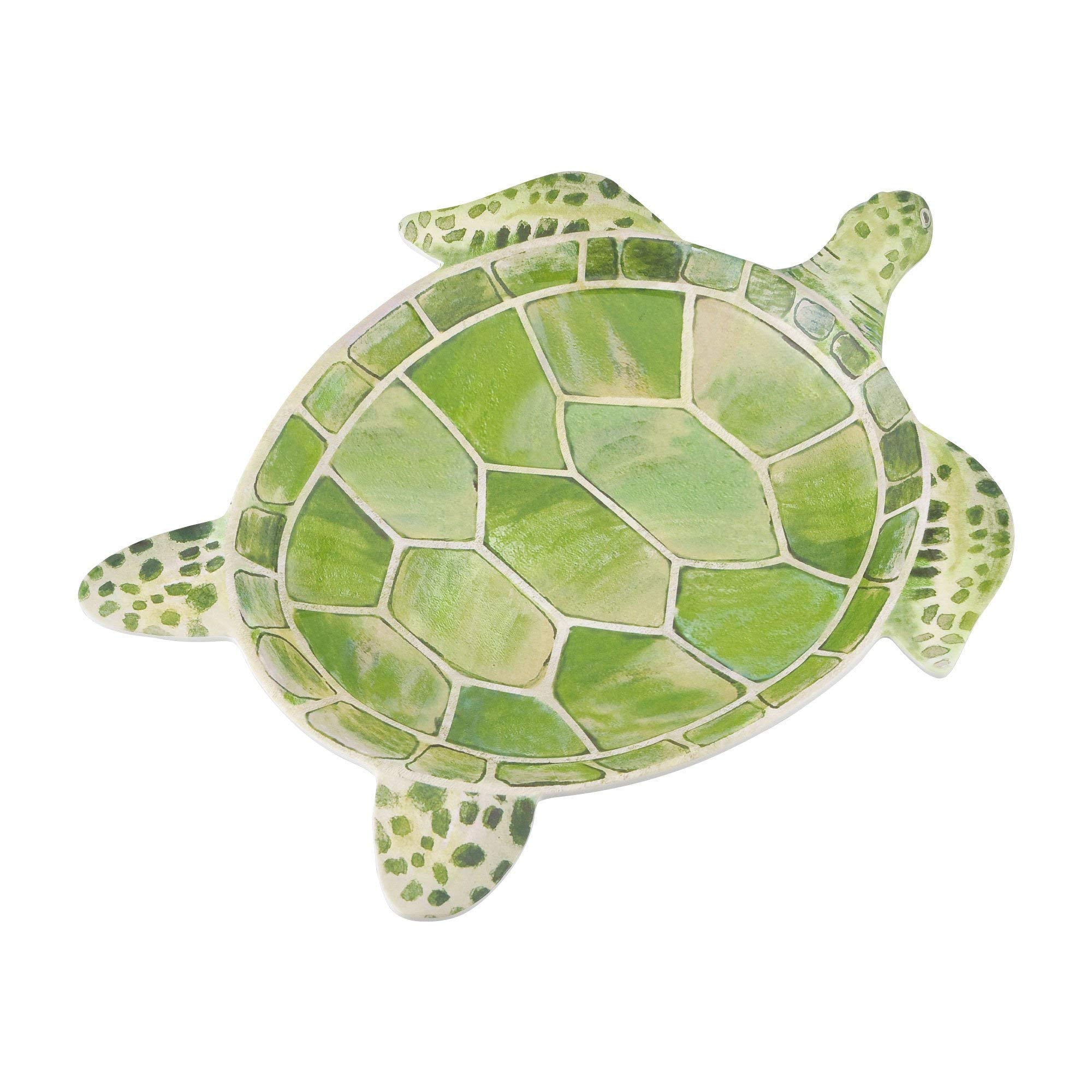 Upware 4-Piece 9.75 Inch Melamine Serving Plate/Dinner Plates (Sea Turtle)
