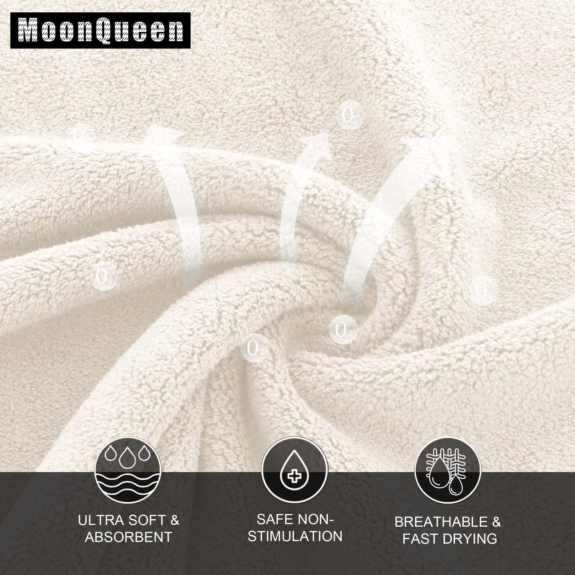 Moonqueen Ultra Soft Premium Washcloths Set - 12 X 12 Inches - 72 Pack - Quick Drying - Highly Absorbent Coral Velvet Bathroom W