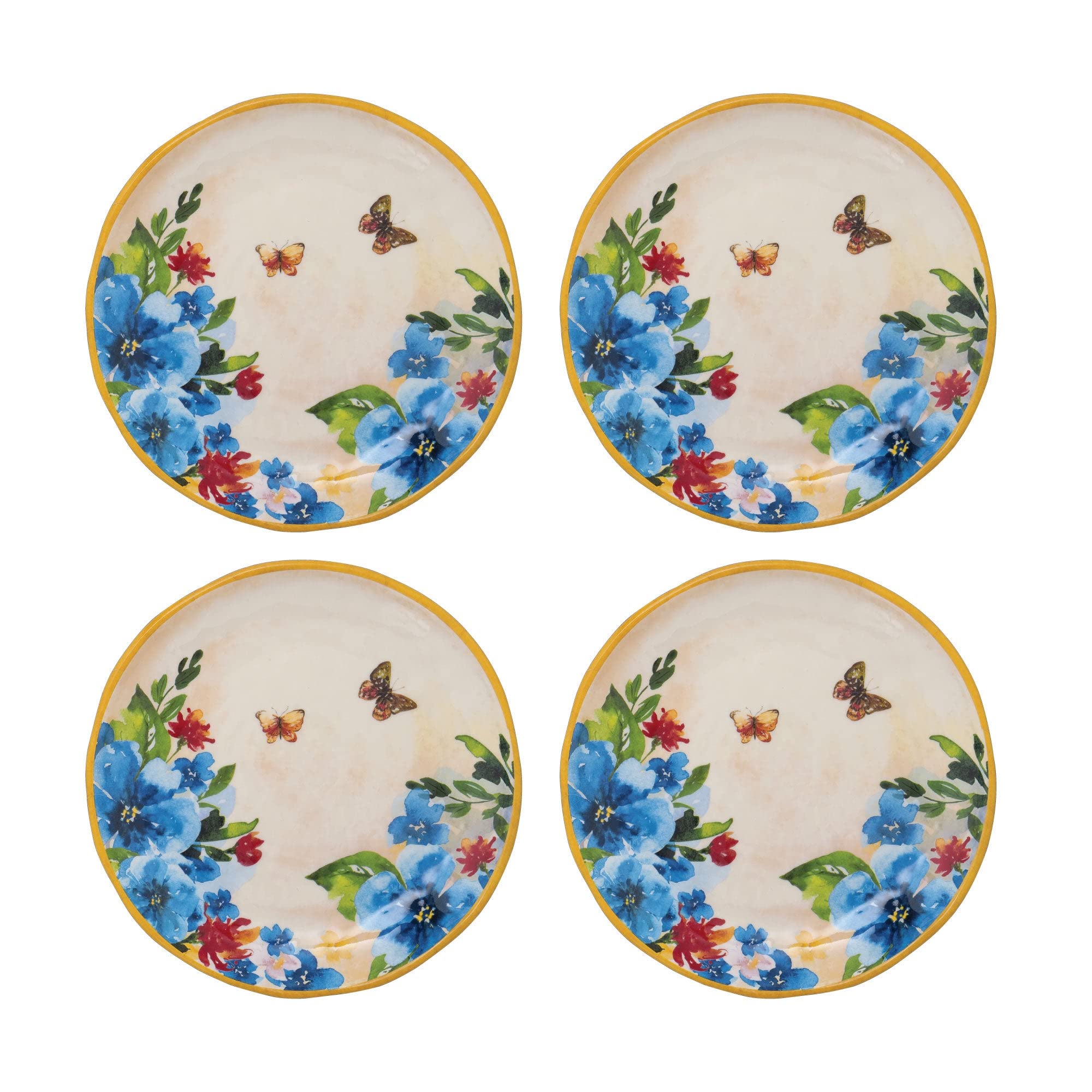 Upware 4-Piece 6 Inch Melamine Dessert Plates Appetizer Dinner Plates Small Serving Plates Party Plates Round Plate For Dessert