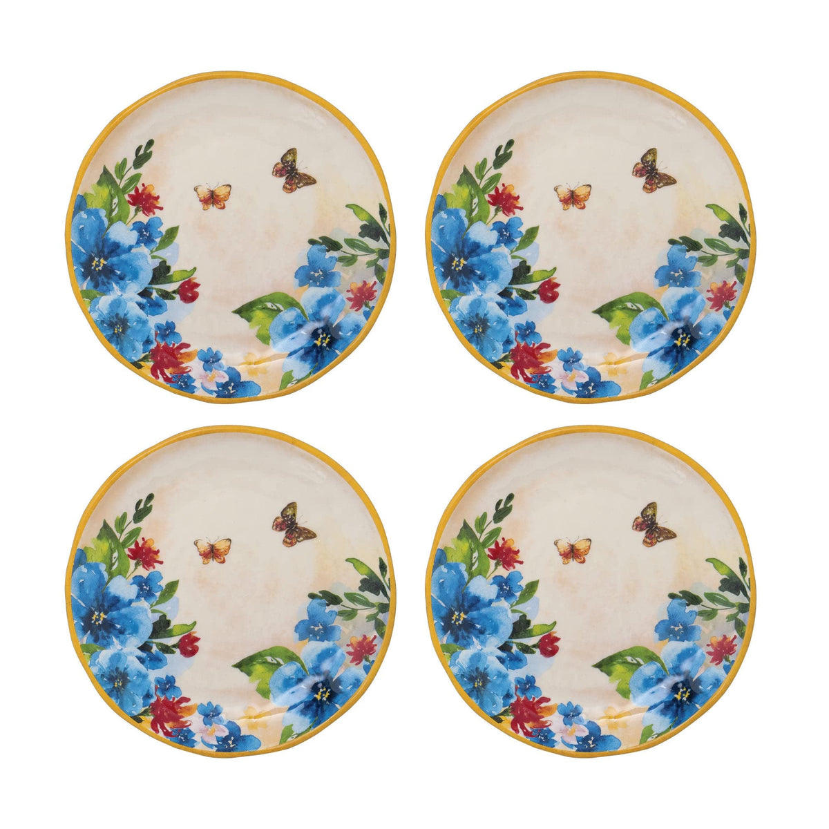 Upware 4-Piece 6 Inch Melamine Dessert Plates Appetizer Dinner Plates Small Serving Plates Party Plates Round Plate For Dessert