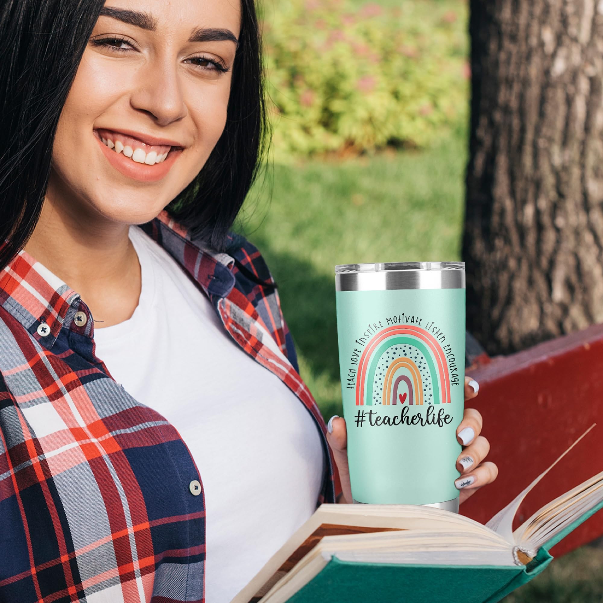 Curtizon Teacher Tumbler Gifts For Women, Teacher Appreciation Week Gifts Birthday Gifts From Students, Back To School, Retireme
