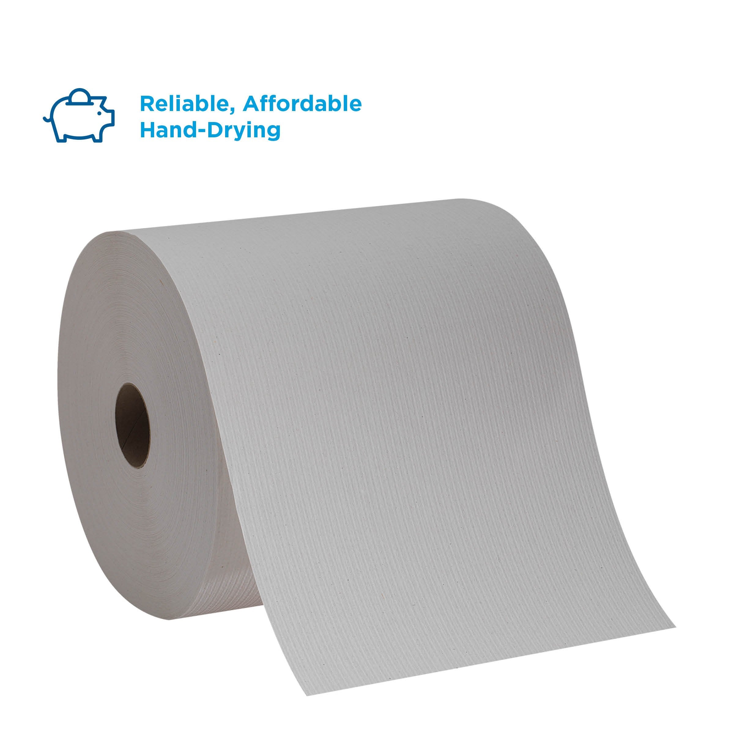 Georgia-Pacific Blue Basic Recycled Paper Towel Rolls (Previously Branded Envision) By Pro , White, 26601, 800 Feet Per Roll, 6