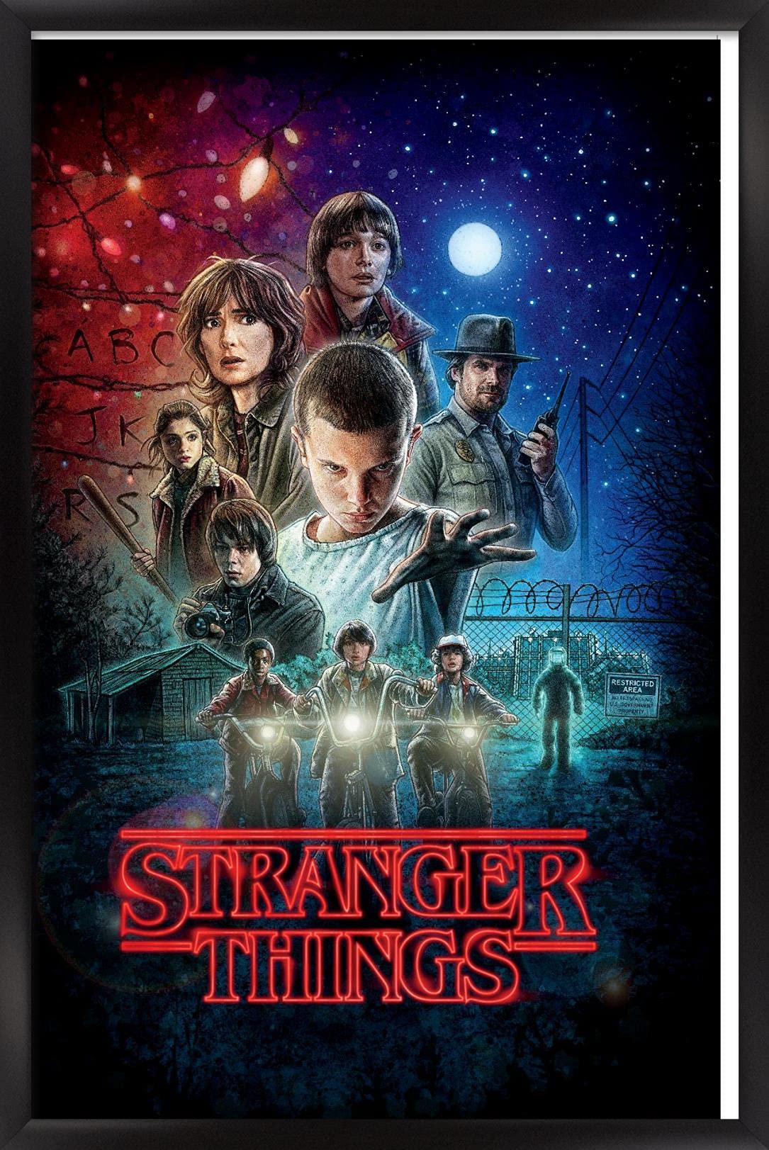 Trends International Netflix Stranger Things - One Sheet Wall Poster, 14.725'' X 22.375'', Black Framed Version