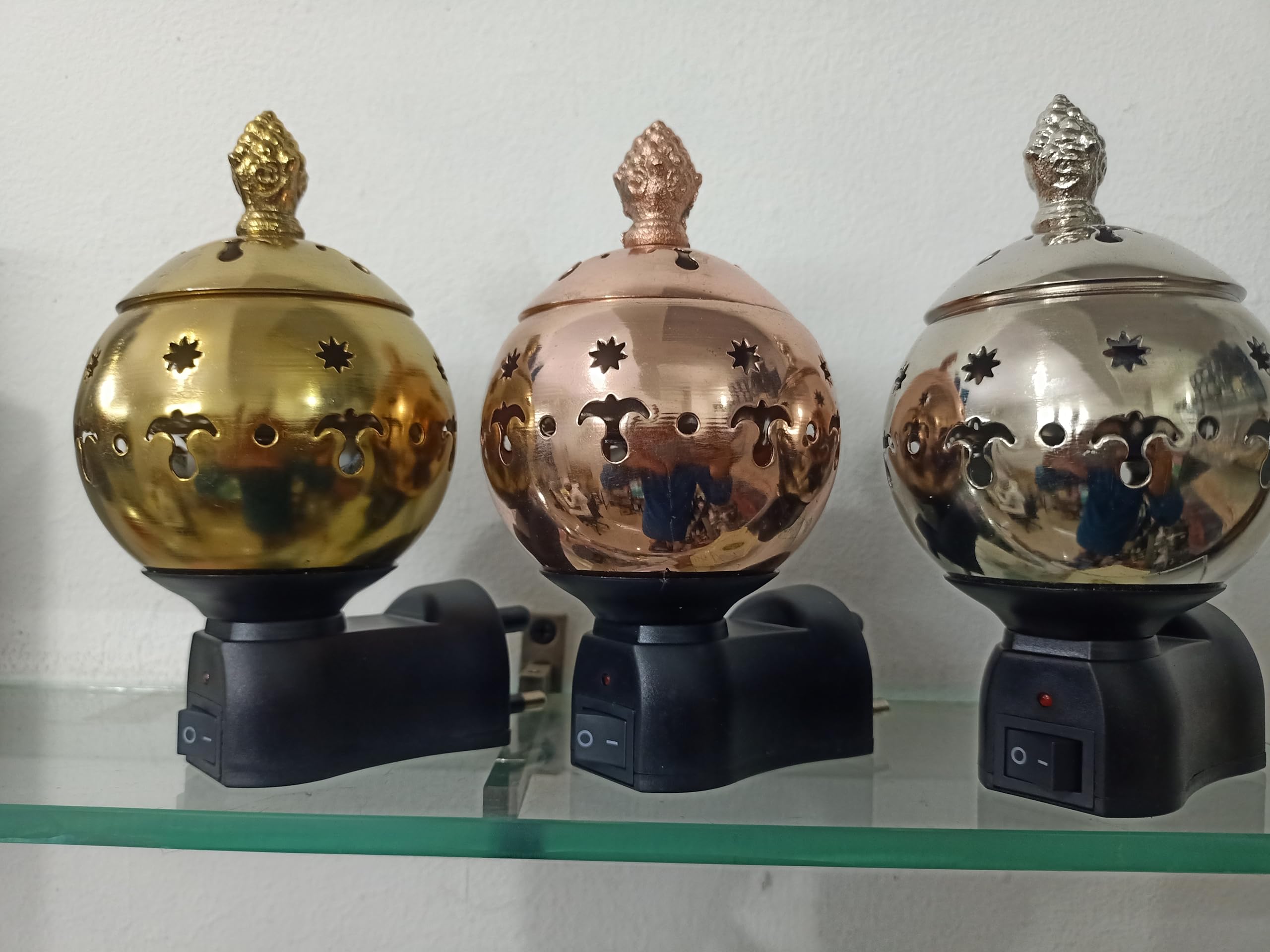 Kapoor Dani Camphor Diffuser for Home - Electric Bakhoor Burner (Gold)