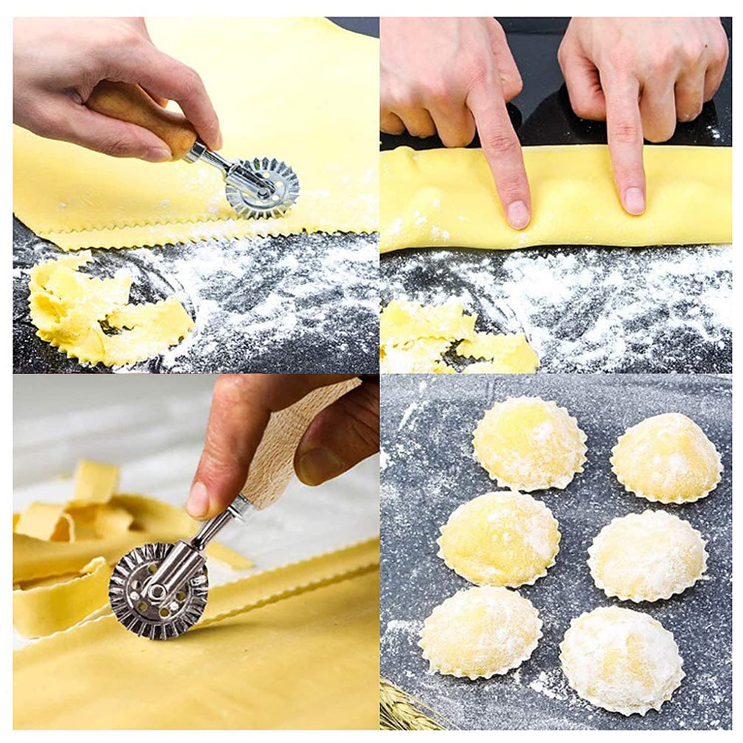 1.57'' Pasta Maker Cutter Wheel, Kitchen Gadget Features Ravioli Crimper Cutter Wheel For Home And Kitchen Use
