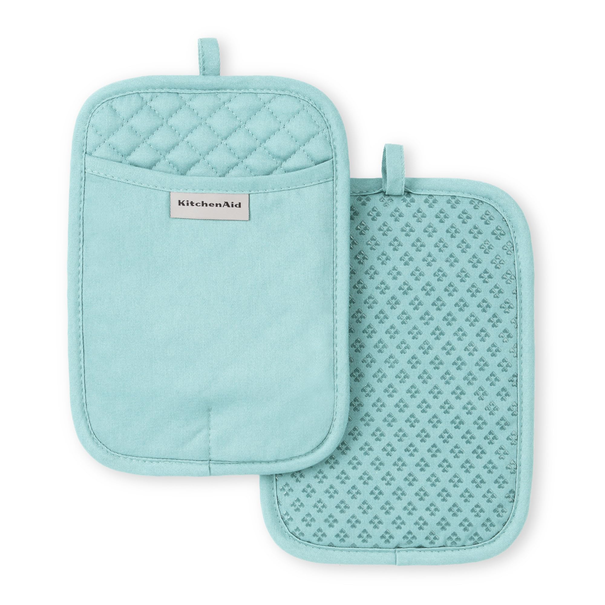 KitchenAid Asteroid Pot Holder 2-Pack Set, Mineral Water, 7x10