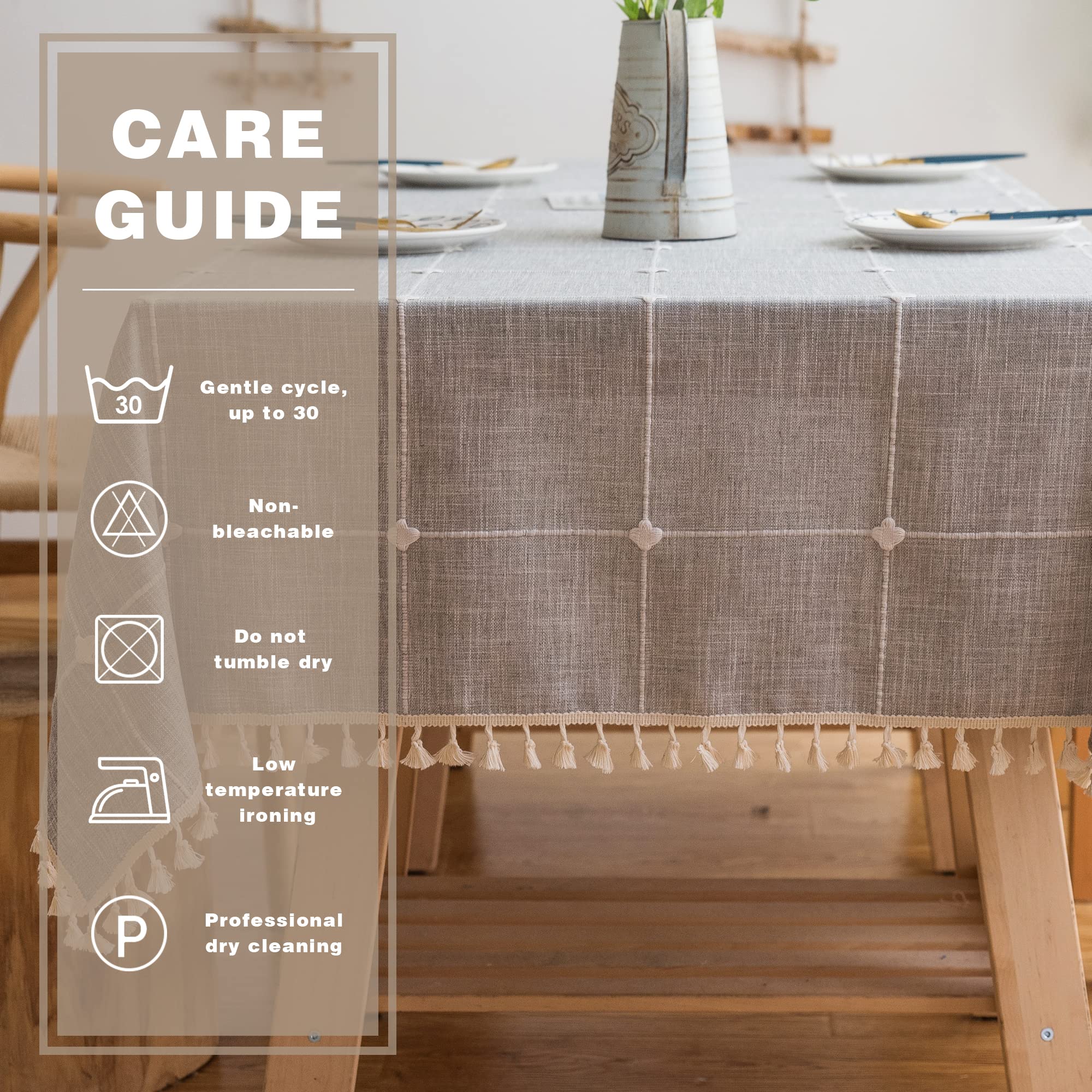 Pahajim Square Tablecloth Linen Tablecloths For Rectangle Tables Rustic Table Cloth Party Table Cloths For Kitchen Dining Outdoo