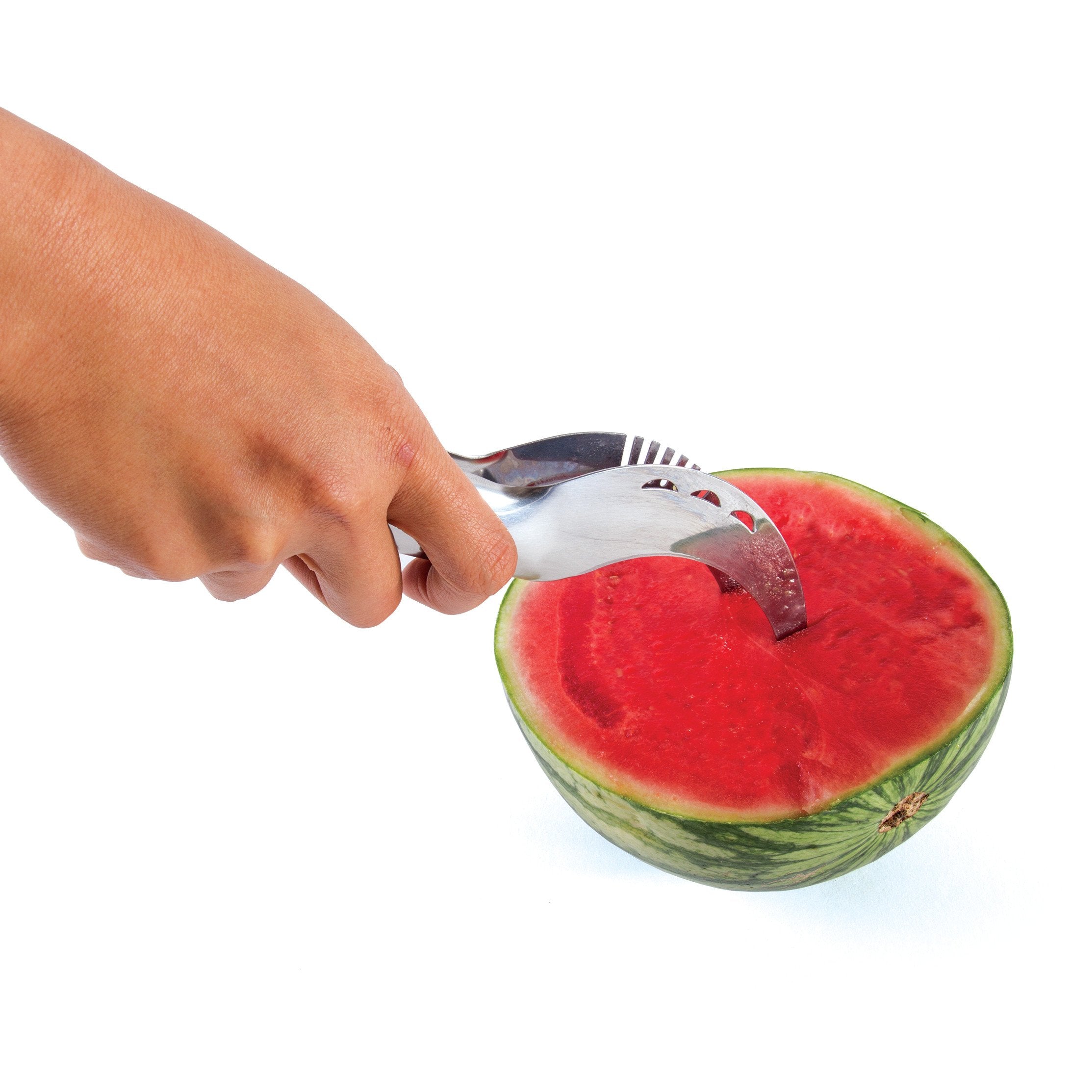 Kitchen + Home Watermelon Slicer Corer And Server - 18/10 Stainless Steel Melon Slicer