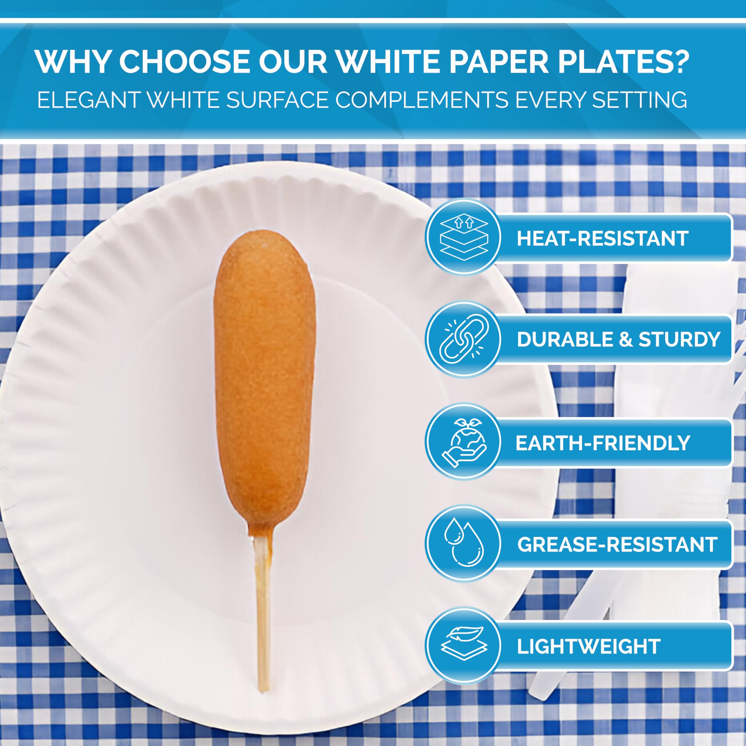 Perfectware - Kitchen Essentials Paper Plate 6-300 6 Paper Plate, White (300 Count/Pack)