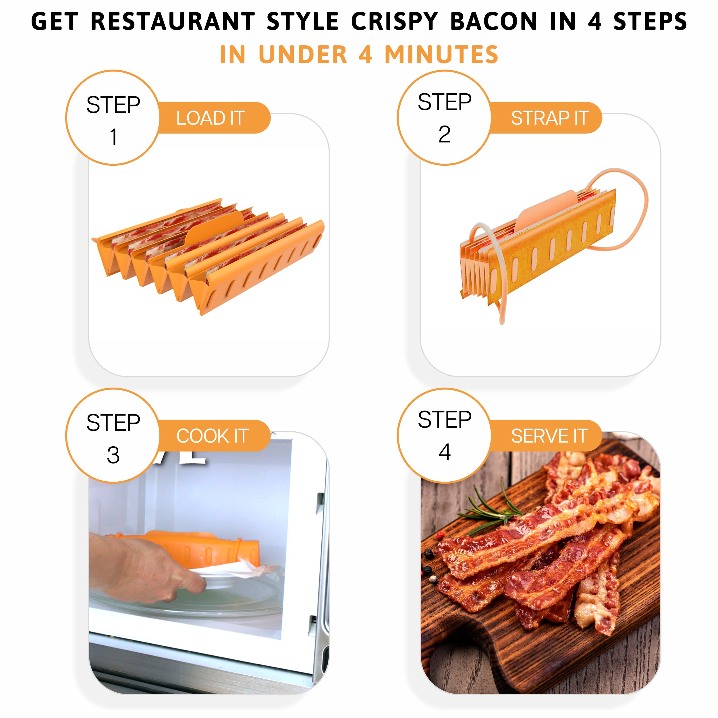Bad Boy Microwave Bacon Cooker With Microwave Bacon Tray - Crispy Bacon Cooker For Microwave Oven - Microwave Cookware For Low B