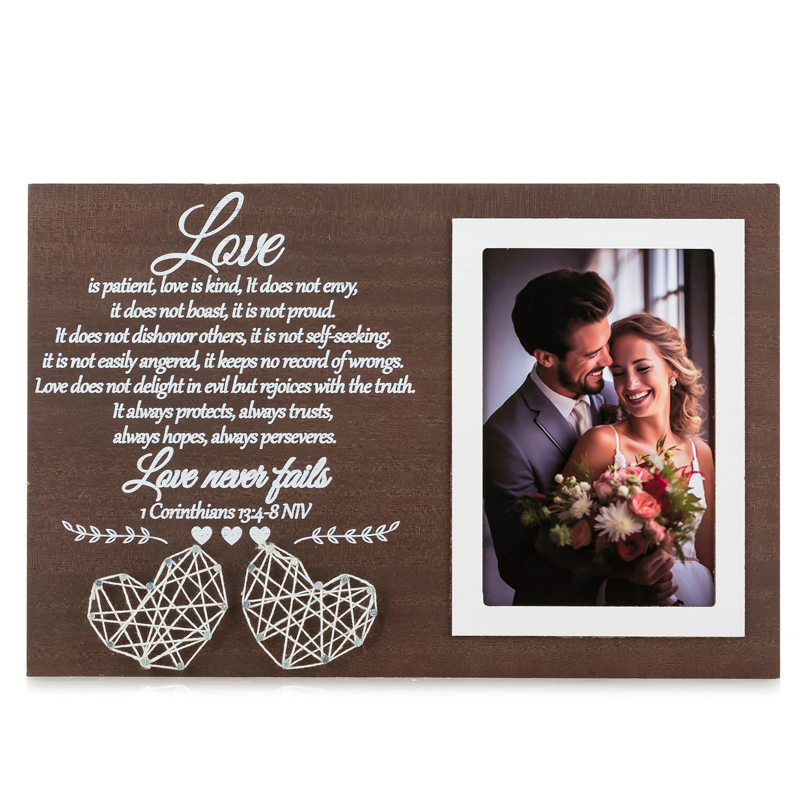 NUPTIO Couple Gifts Picture Frames: Wedding Gift Ideas Anniversary Engagement Valentines Day Christmas Birthday Presents for Cou