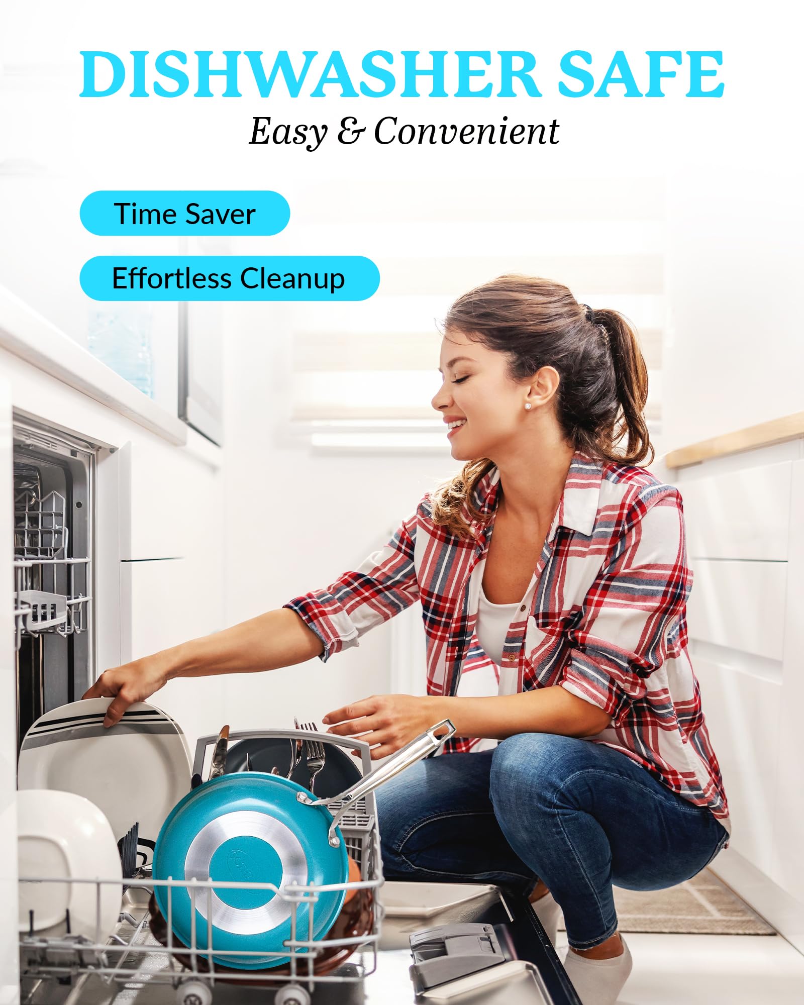 Gotham Steel Aqua Blue 3 Quart Saucepan With Lid, Ultra Nonstick Sauce Pan With Lid, Small Pot With Lid, Ceramic Nonstick Saucep