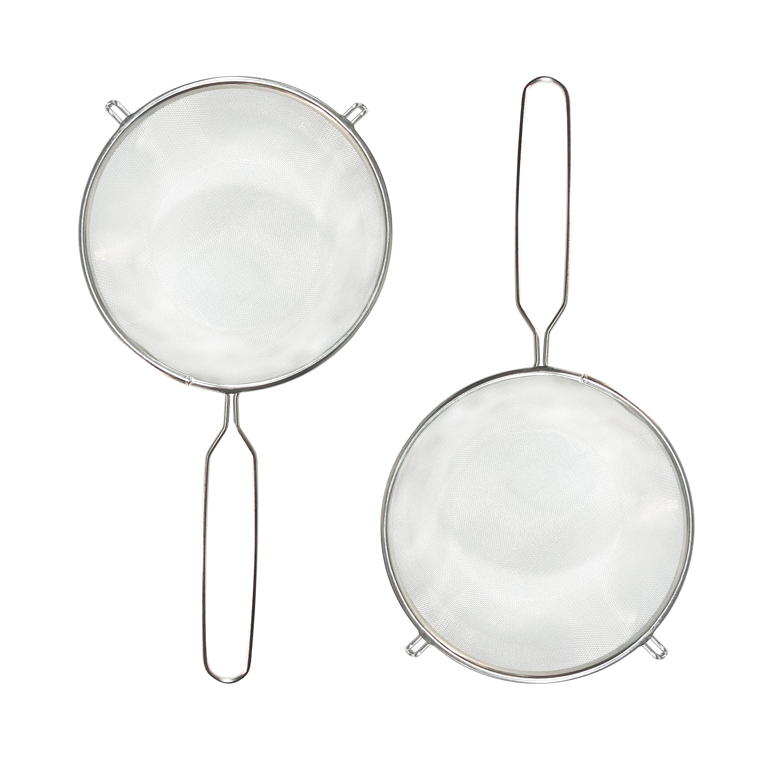 G+ Life Stainless Steel Sieve Set (Diameter 6 Inch) - Fine Mesh Food Strainer, Flour Colander Sieve Sifter With Handle - Ideal F