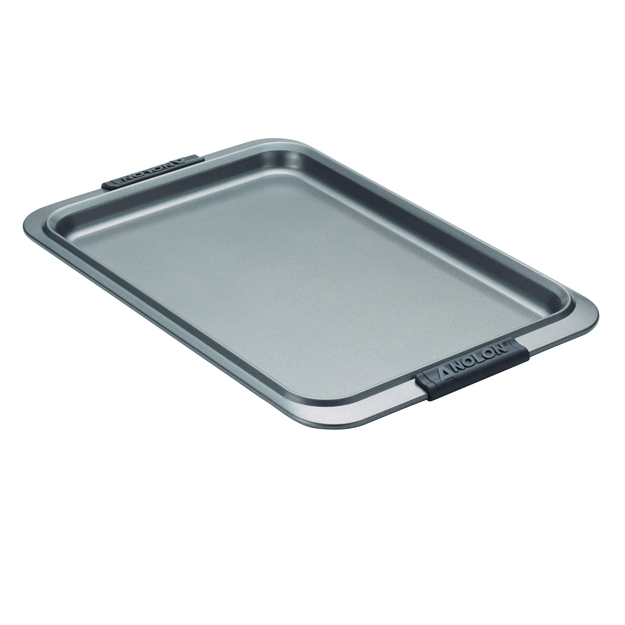 Anolon Advanced Nonstick Bakeware With Grips, Nonstick Cookie Sheet / Baking Sheet - 11 Inch X 17 Inch, Gray
