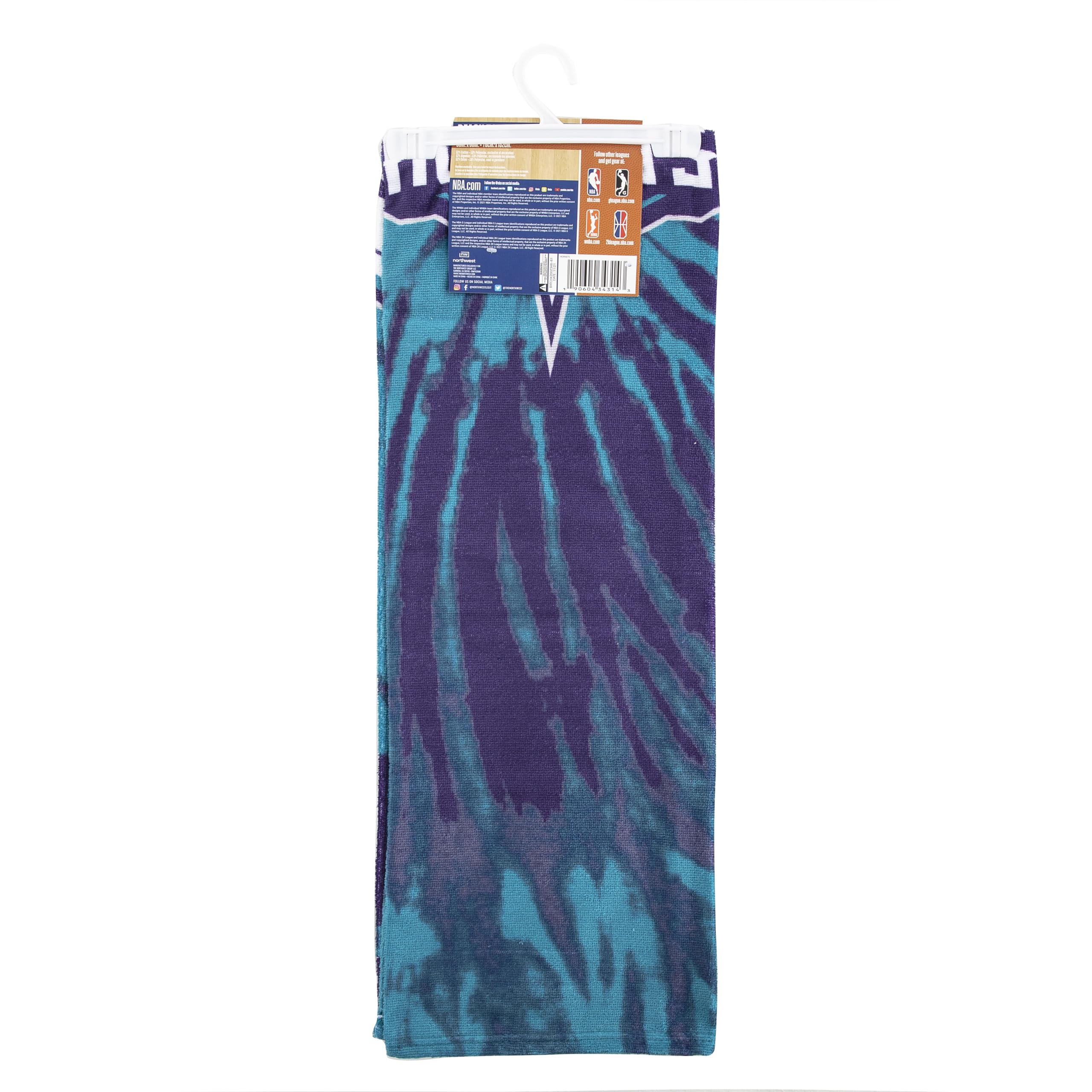 Northwest Nba Charlotte Hornets Beach Towel, Psychedelic, 30'' X 60''