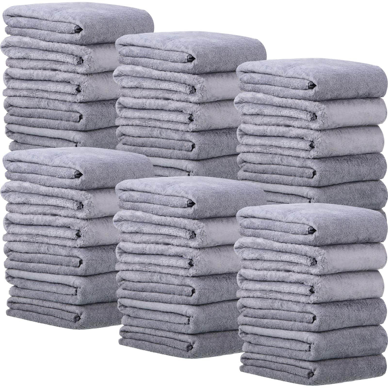 Newwiee 24 Pcs Coral Velvet Microfiber Bath Towels Sets 28 x 55 Inch Large Absorbent Multipurpose Quick Drying Soft Body Towels 