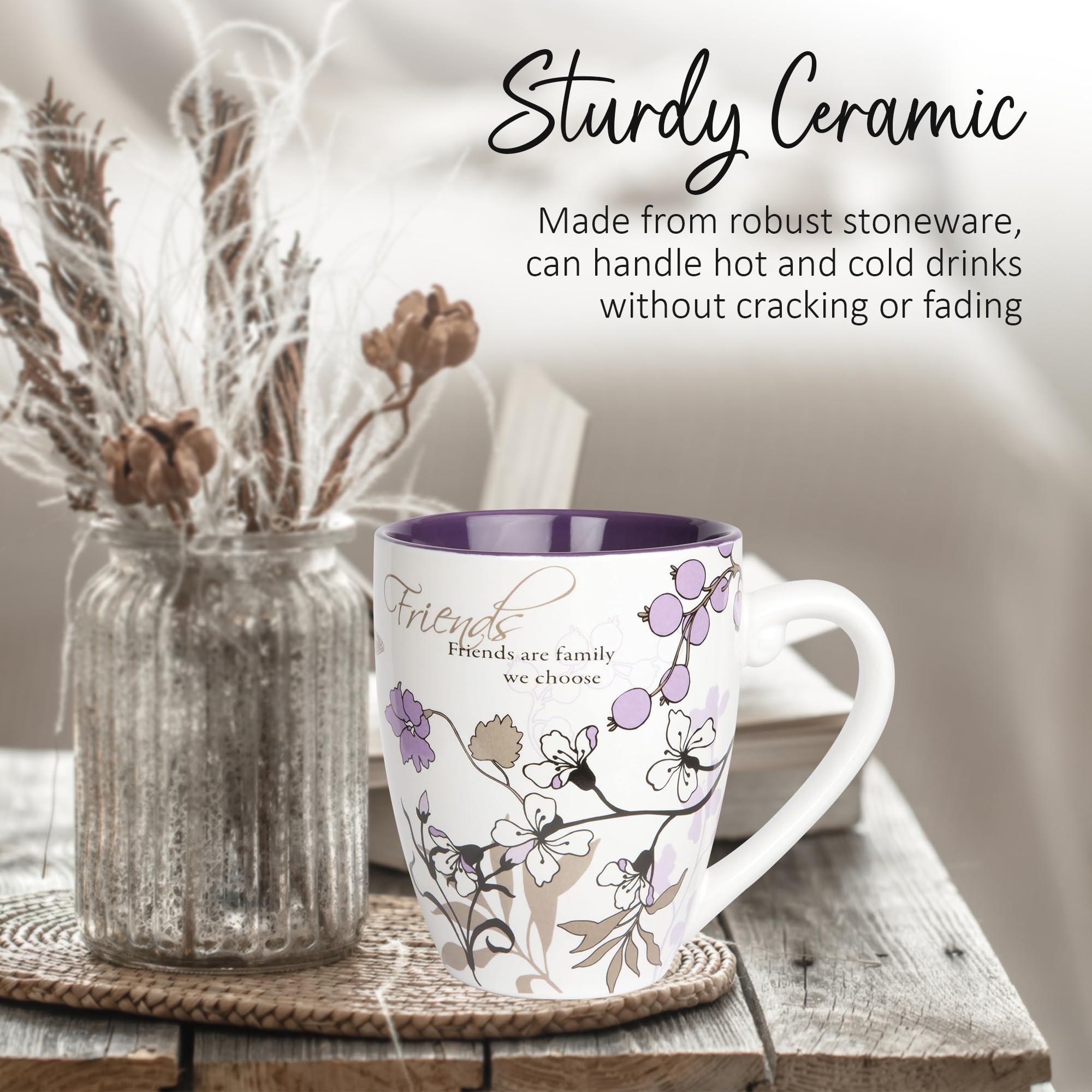 Pavilion Gift Company - Friend Coffee Mug - Mark My Words Friend Mug With Friends Are Family We Choose Design - Ceramic Coff
