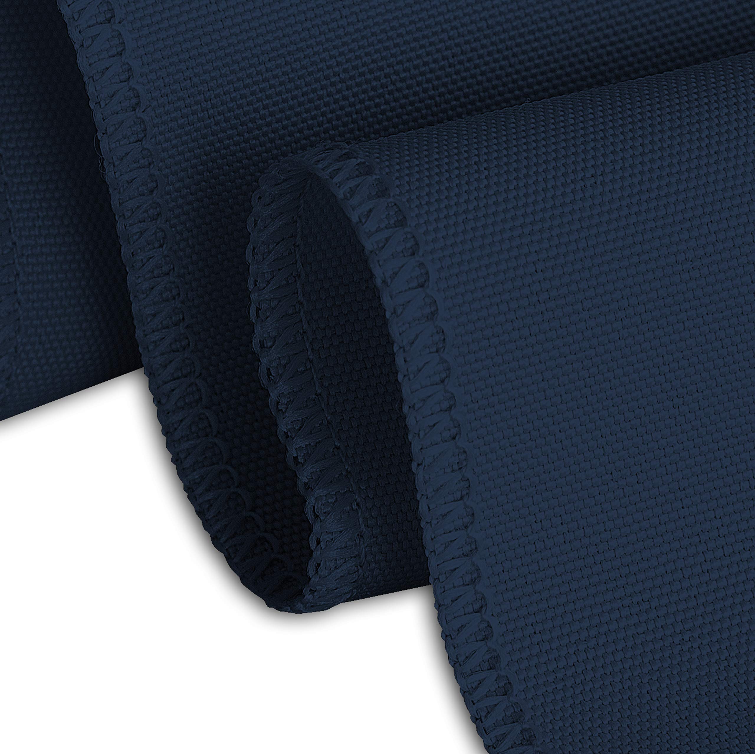 Linentablecloth 90 X 156-Inch Rectangular Polyester Tablecloth With Rounded Corners, Navy Blue